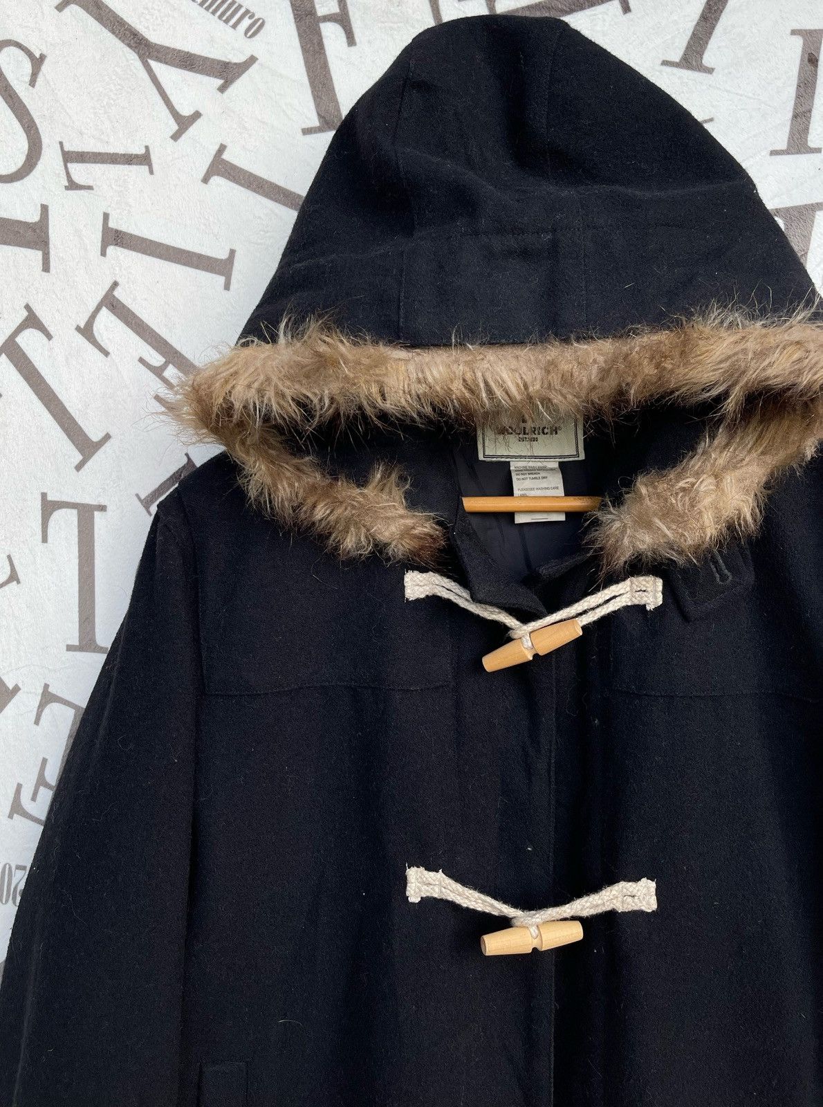 Woolrich Woolen Mills VINTAGE WOOLRICH DUFFLE JACKET WITH FAUX FUR HOOD Size US XL / EU 56 / 4 - 7 Thumbnail