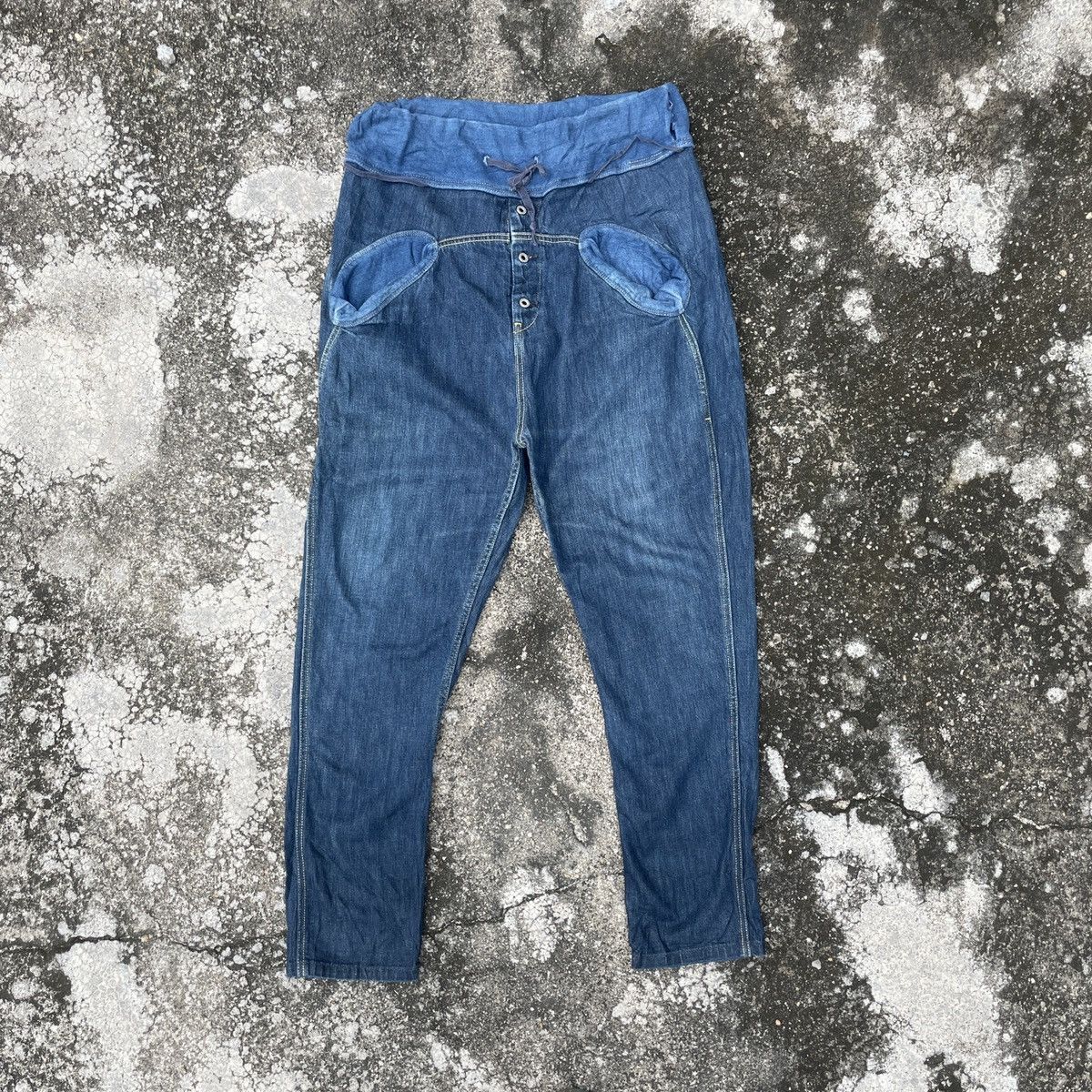 image of Vintage Kapital Trousers Denim Jeans in Blue, Men's (Size 34)