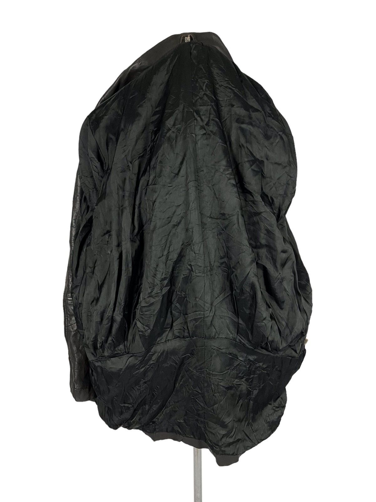 Japanese Brand Japanese Brand Black Leather Oversized Jacket Size ONE SIZE - 15 Thumbnail