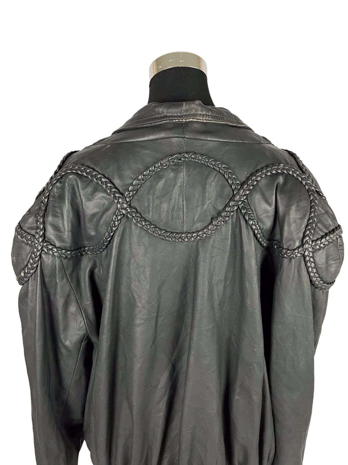 Japanese Brand Japanese Brand Black Leather Oversized Jacket Size ONE SIZE - 9 Thumbnail