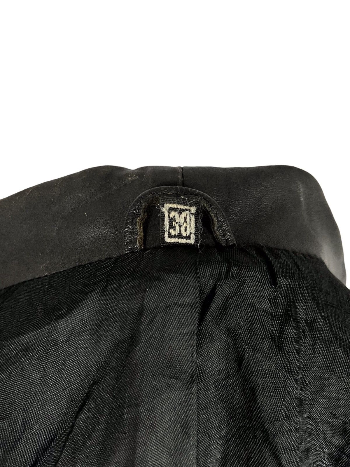 Japanese Brand Japanese Brand Black Leather Oversized Jacket Size ONE SIZE - 12 Thumbnail
