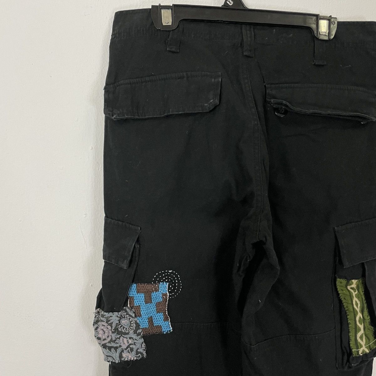 Japanese Brand Unbraded Utility Multipocket Patchwork Sashiko Cargo Pants Size US 29 - 10 Thumbnail