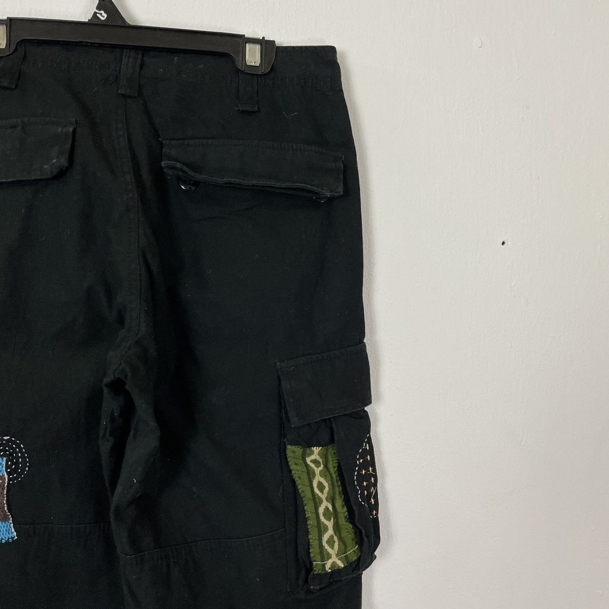 Japanese Brand Unbraded Utility Multipocket Patchwork Sashiko Cargo Pants Size US 29 - 9 Thumbnail