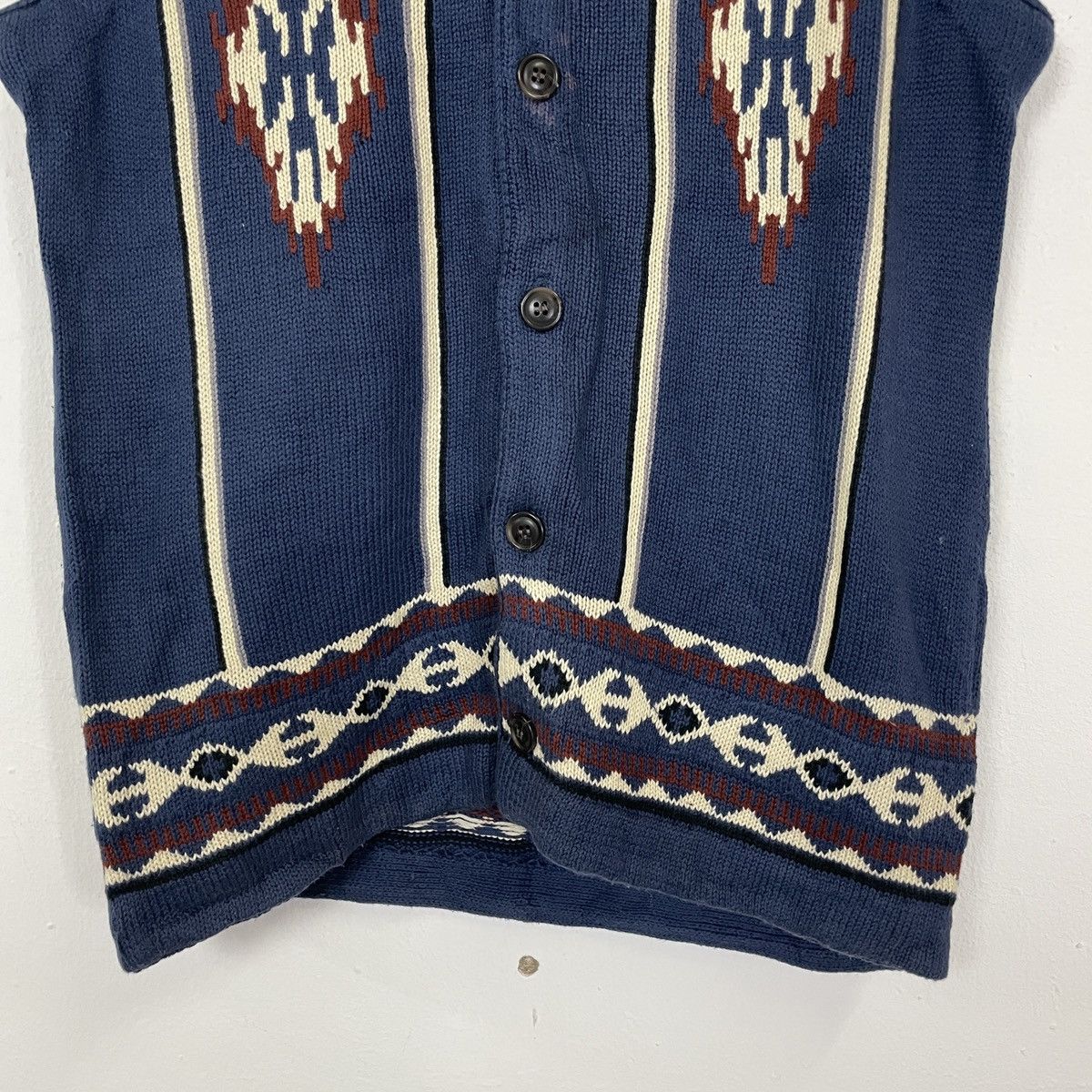 Aran Isles Knitwear Vintage Overwhelm Aztex Navajo Sleeveless Knitwear Size US M / EU 48-50 / 2 - 2 Thumbnail