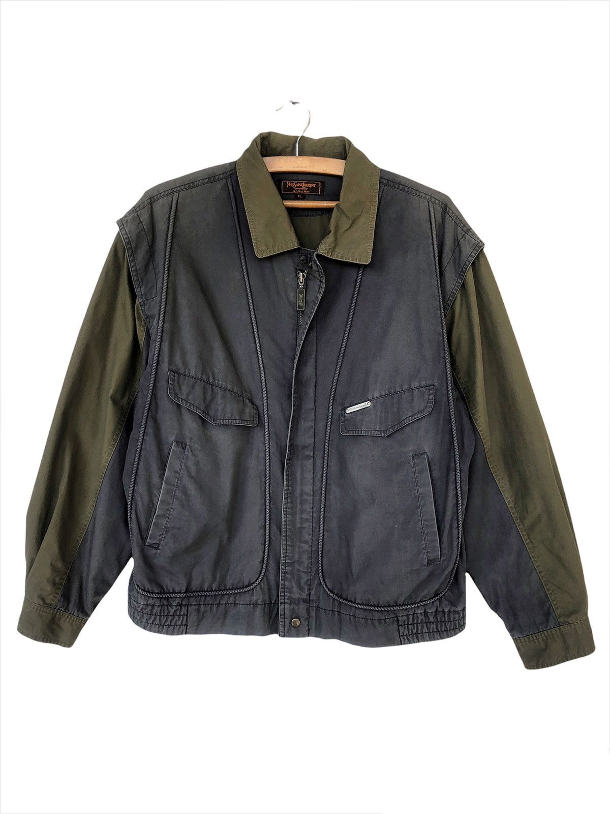 Yves Saint Laurent GRAIL🔥80s Yves Saint Lauren Technical Bomber Jacket Size US L / EU 52-54 / 3 - 2 Thumbnail