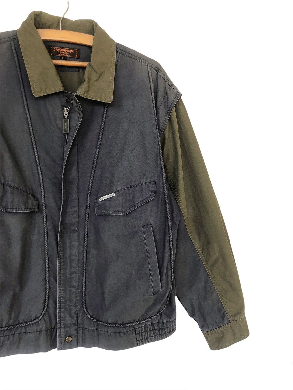 Yves Saint Laurent GRAIL🔥80s Yves Saint Lauren Technical Bomber Jacket Size US L / EU 52-54 / 3 - 3 Thumbnail