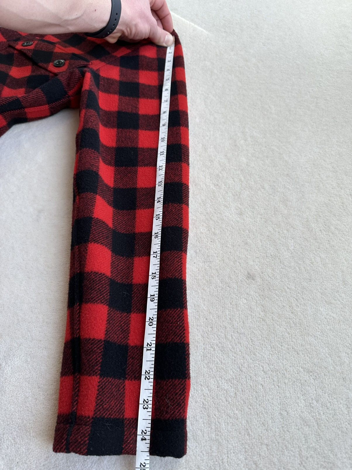 Saint Laurent Paris FW15 Saint Laurent 💯% wool red black Flannel jacket Hedi Size US S / EU 44-46 / 1 - 10 Thumbnail