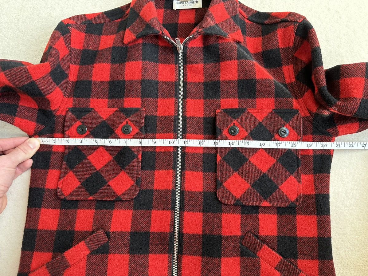 Saint Laurent Paris FW15 Saint Laurent 💯% wool red black Flannel jacket Hedi Size US S / EU 44-46 / 1 - 7 Thumbnail