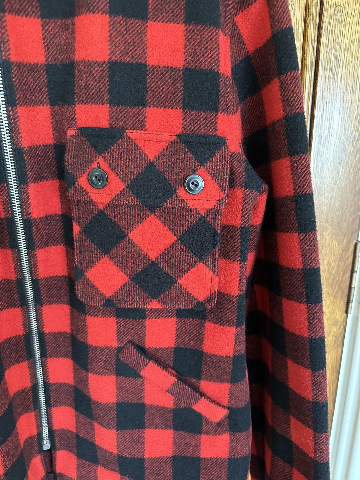 Saint Laurent Paris FW15 Saint Laurent 💯% wool red black Flannel jacket Hedi Size US S / EU 44-46 / 1 - 17 Thumbnail