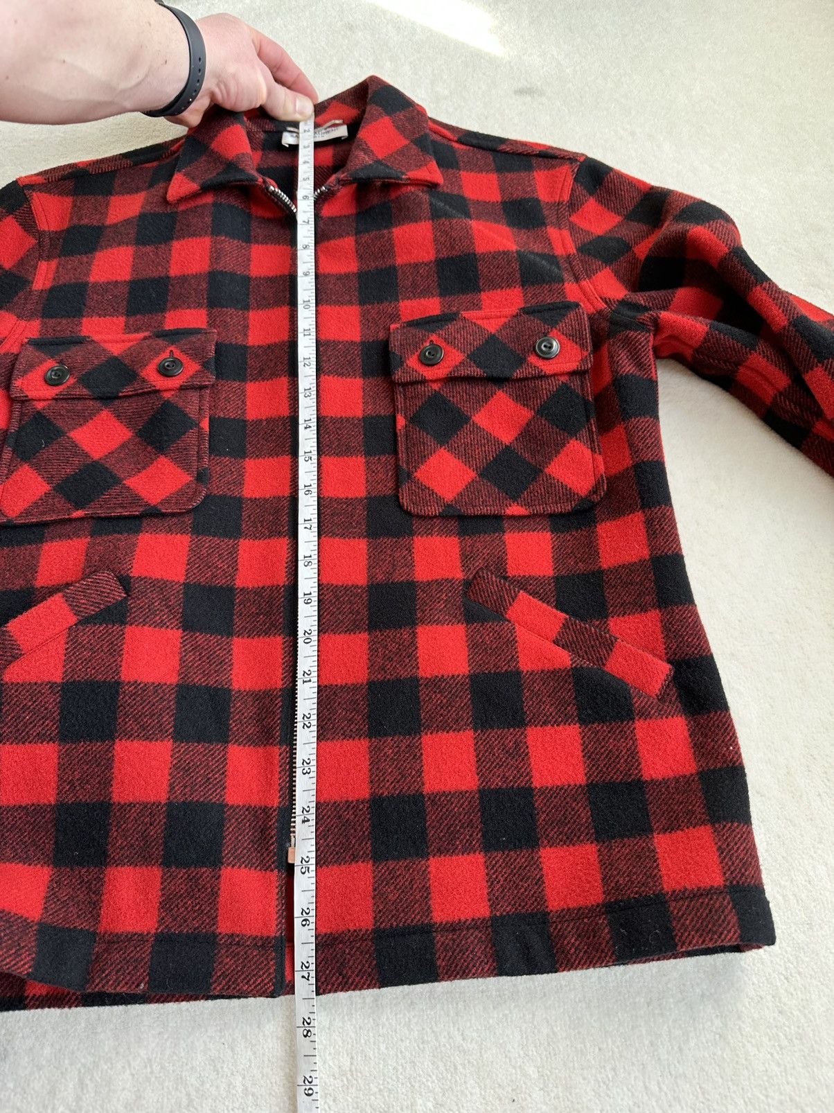 Saint Laurent Paris FW15 Saint Laurent 💯% wool red black Flannel jacket Hedi Size US S / EU 44-46 / 1 - 9 Thumbnail