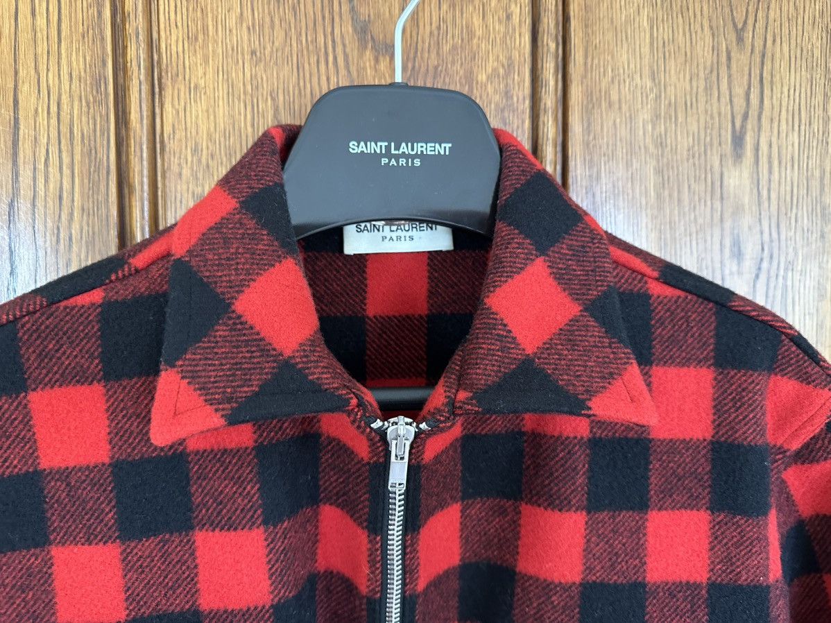 Saint Laurent Paris FW15 Saint Laurent 💯% wool red black Flannel jacket Hedi Size US S / EU 44-46 / 1 - 18 Thumbnail