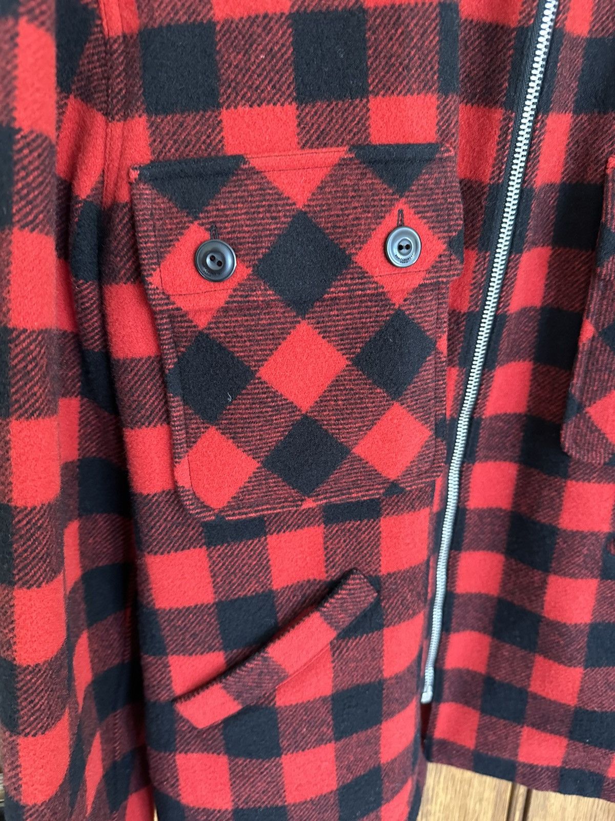 Saint Laurent Paris FW15 Saint Laurent 💯% wool red black Flannel jacket Hedi Size US S / EU 44-46 / 1 - 16 Thumbnail