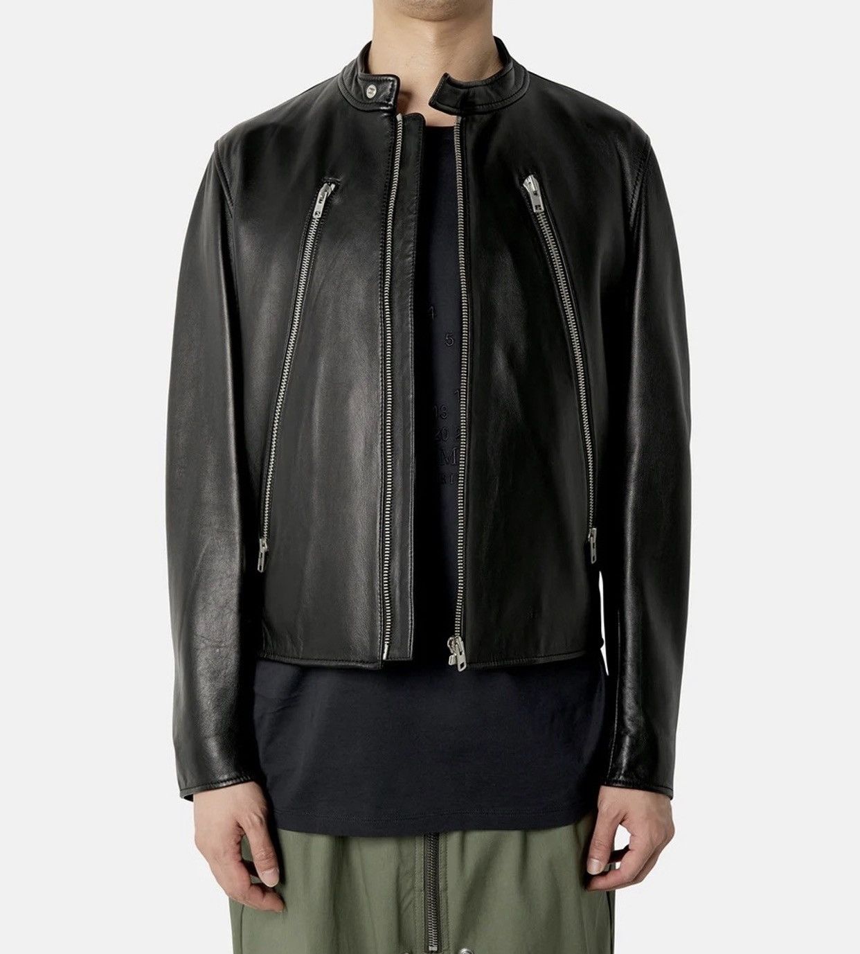 Maison Margiela AW20 Maison Margiela 5 Zip Leather Jacket | Grailed