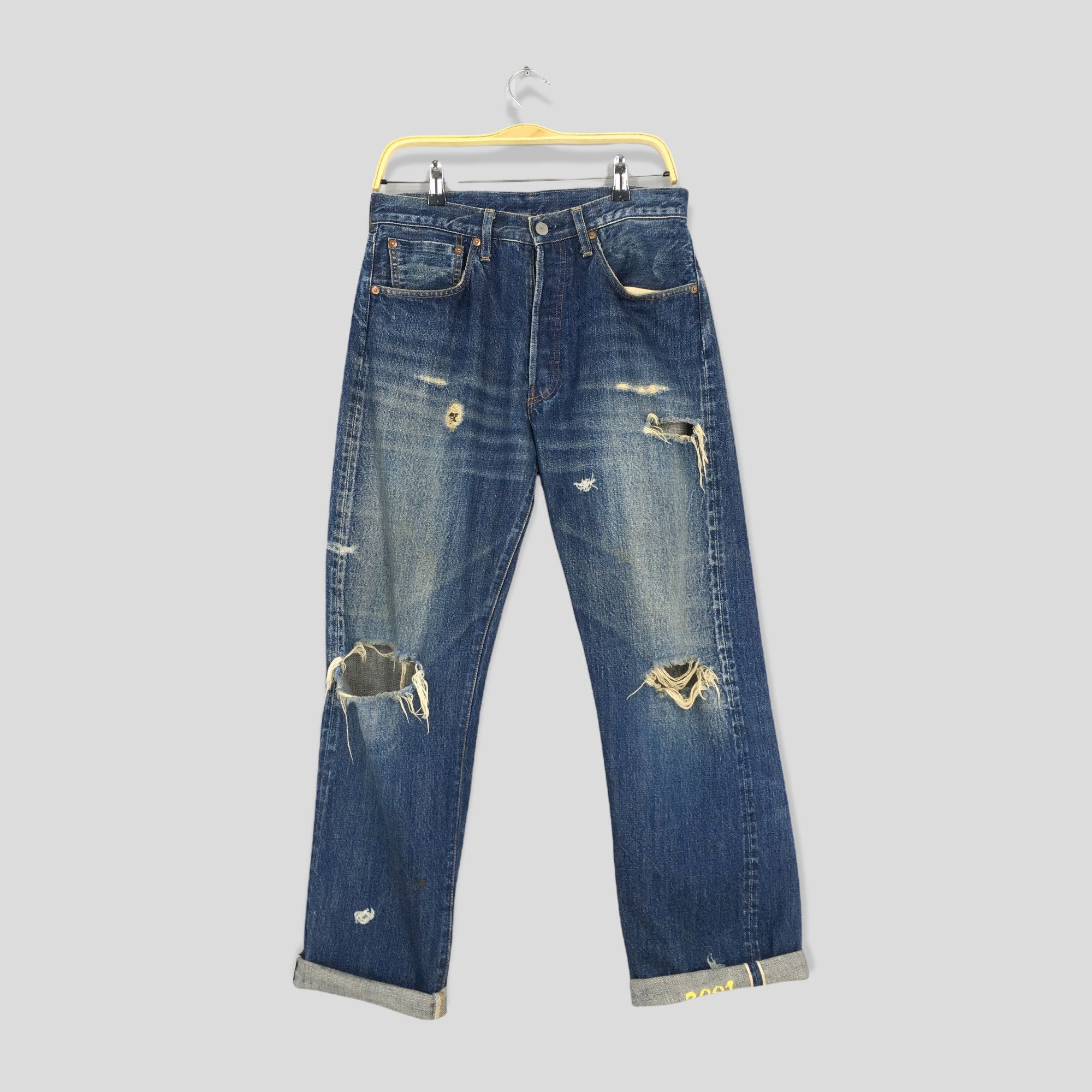image of Size 30X29 Vintage Levis 501Xx Lvc Japan Selvedge Denim in Blue, Men's