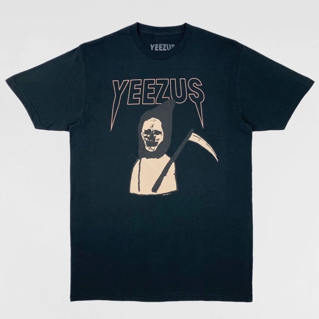 Image of Kanye West Yeezus Tour 2014 Hooded Reaper Tee in Black, Men's (Size XL)