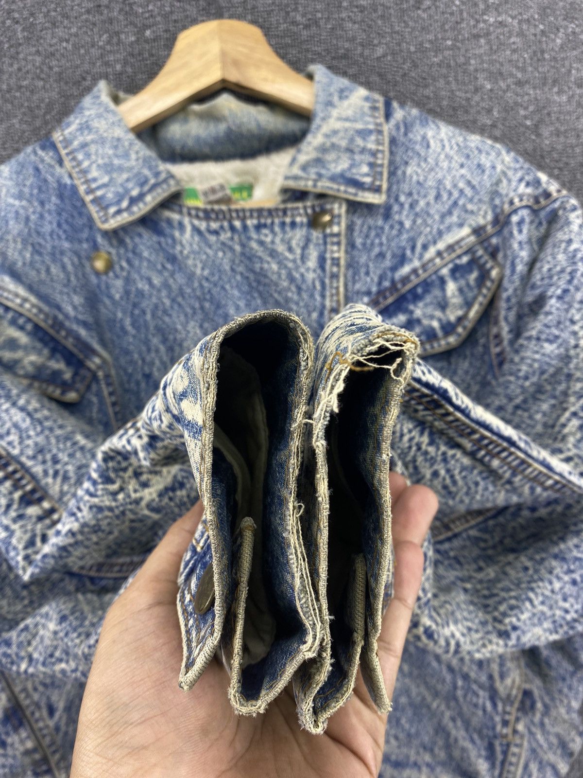 Vintage Vintage John & Bill Acid Wash Style Rare Design Denim Jacket Size M / US 6-8 / IT 42-44 - 10 Thumbnail