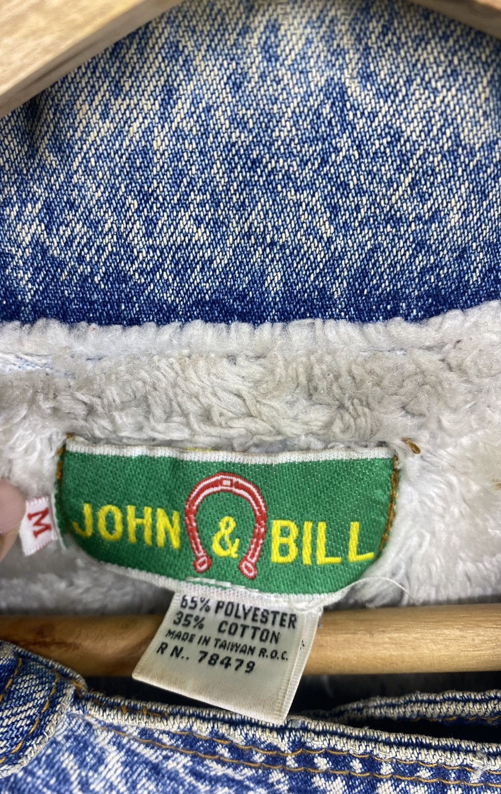 Vintage Vintage John & Bill Acid Wash Style Rare Design Denim Jacket Size M / US 6-8 / IT 42-44 - 7 Thumbnail