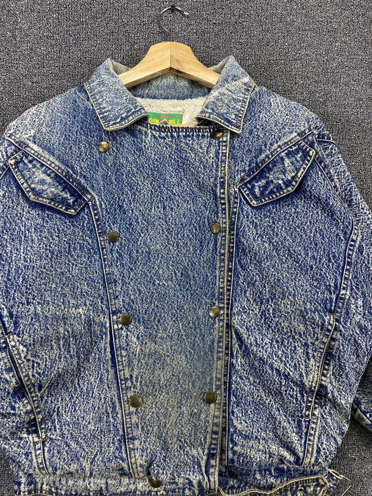 Vintage Vintage John & Bill Acid Wash Style Rare Design Denim Jacket Size M / US 6-8 / IT 42-44 - 5 Thumbnail