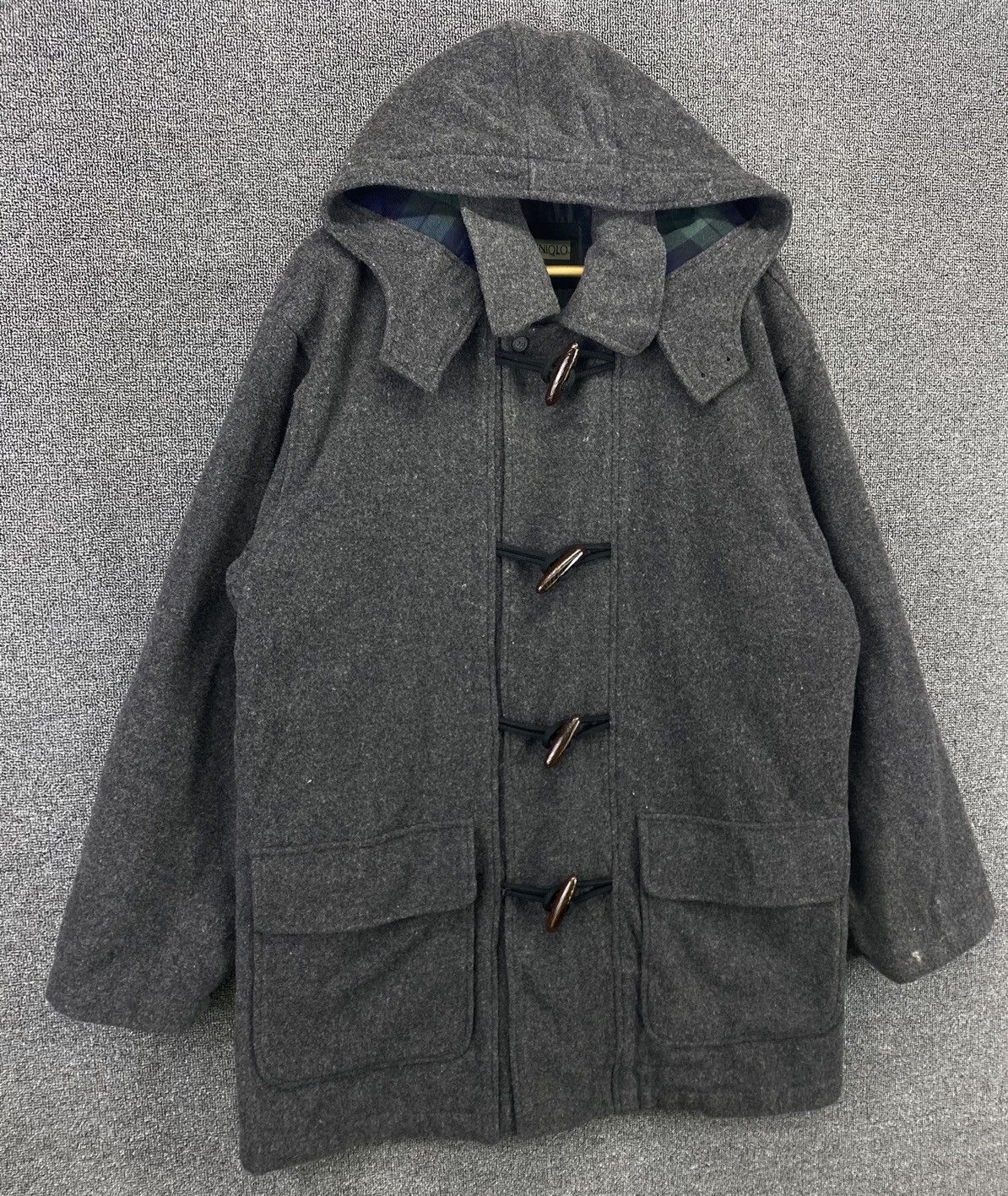 Uniqlo Vintage 90s Uniqlo Wool Duffle Coat Jacket Size US L / EU 52-54 / 3 - 2 Thumbnail