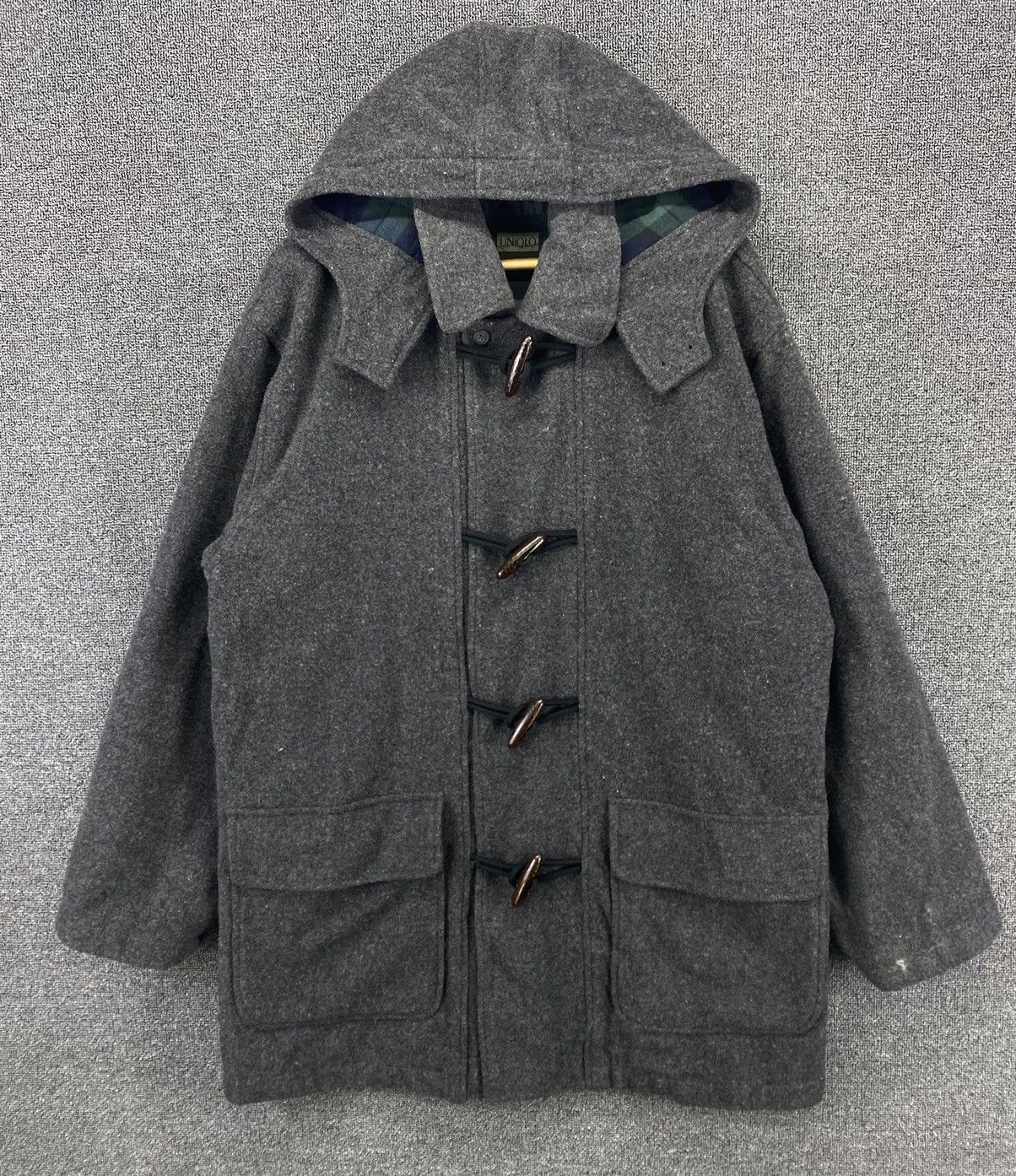 Vintage 90s Uniqlo Wool Duffle Coat Jacket