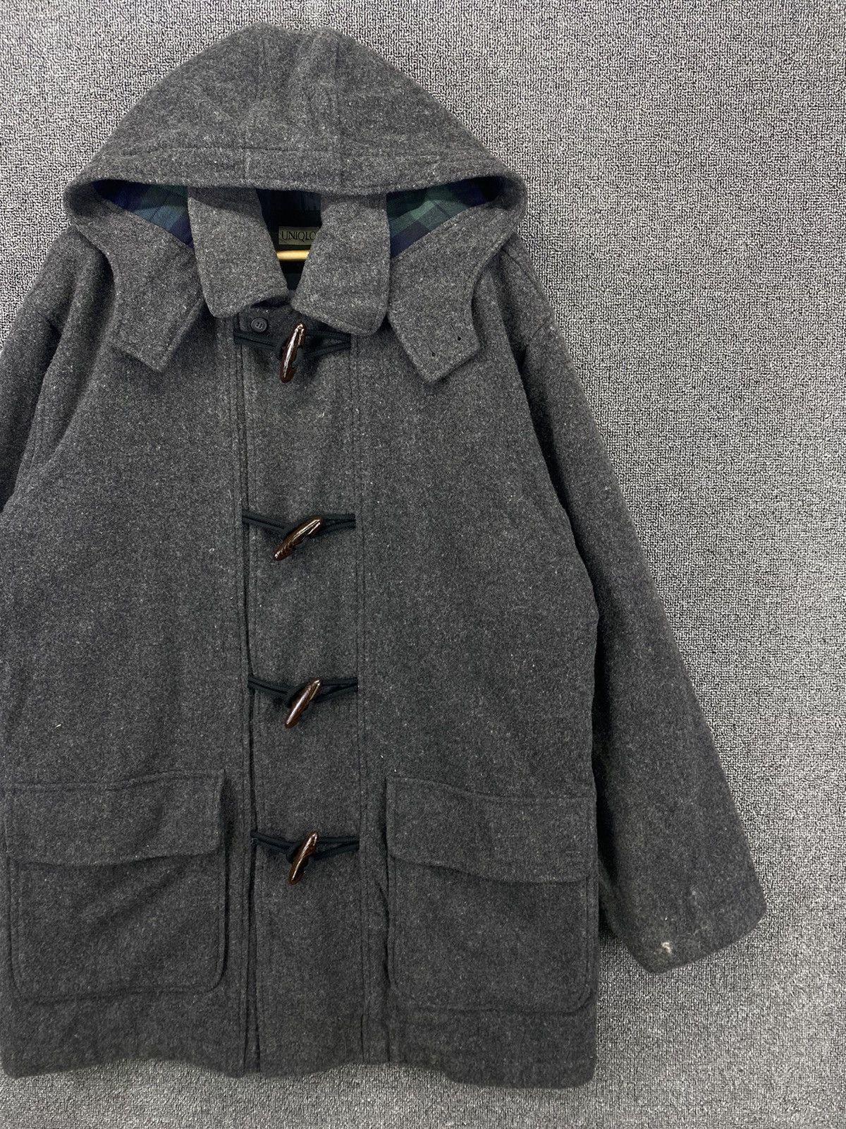 Uniqlo Vintage 90s Uniqlo Wool Duffle Coat Jacket Size US L / EU 52-54 / 3 - 5 Thumbnail