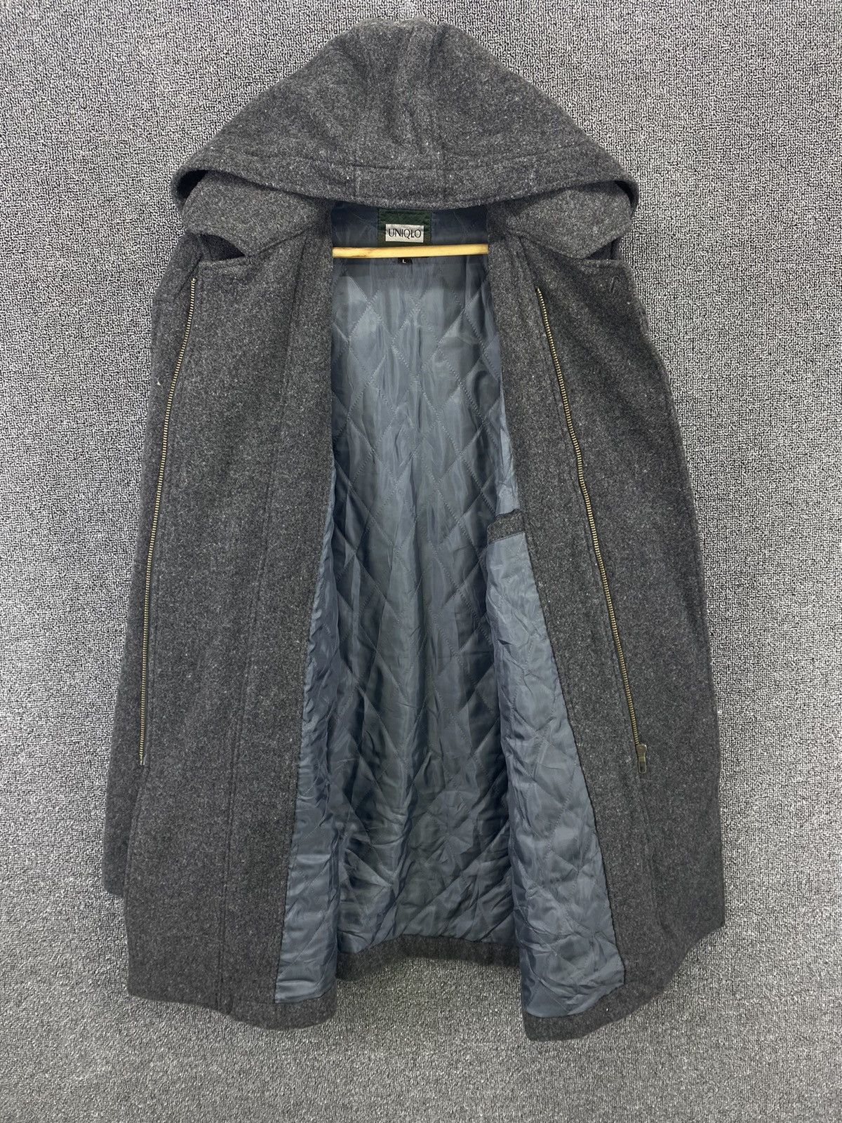 Uniqlo Vintage 90s Uniqlo Wool Duffle Coat Jacket Size US L / EU 52-54 / 3 - 6 Thumbnail
