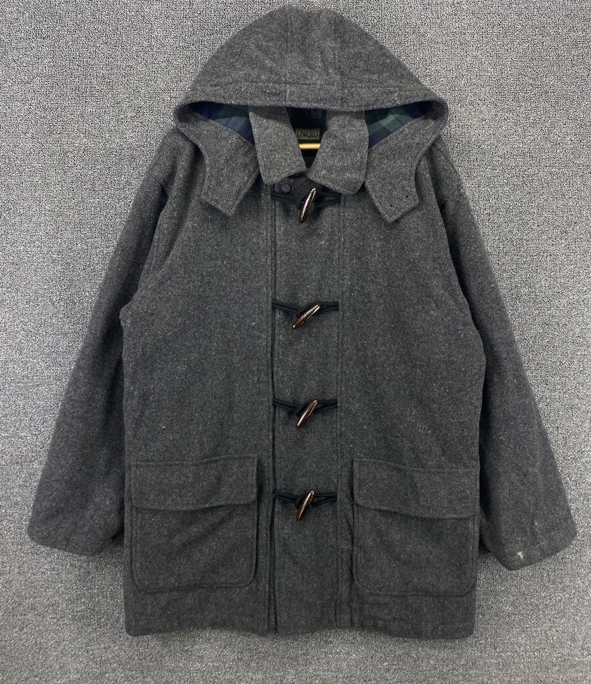 Uniqlo Vintage 90s Uniqlo Wool Duffle Coat Jacket Size US L / EU 52-54 / 3 - 3 Thumbnail