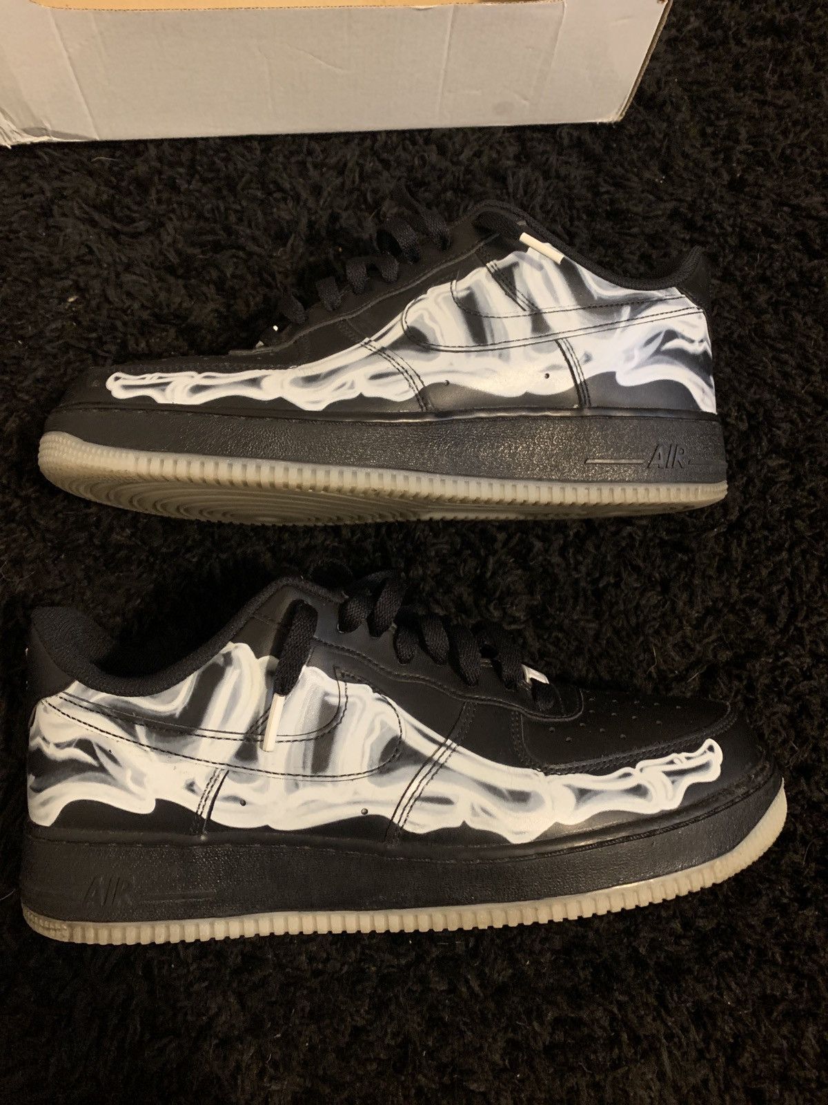 Nike Air Force 1 Skeleton Black Halloween Size US 10.5 / EU 43-44 - 1 Thumbnail