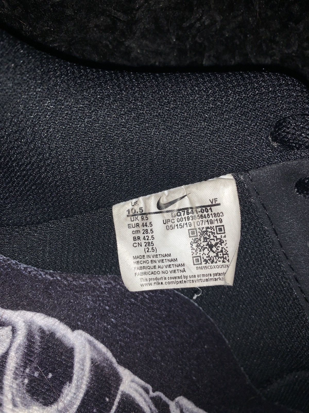 Nike Air Force 1 Skeleton Black Halloween Size US 10.5 / EU 43-44 - 6 Thumbnail