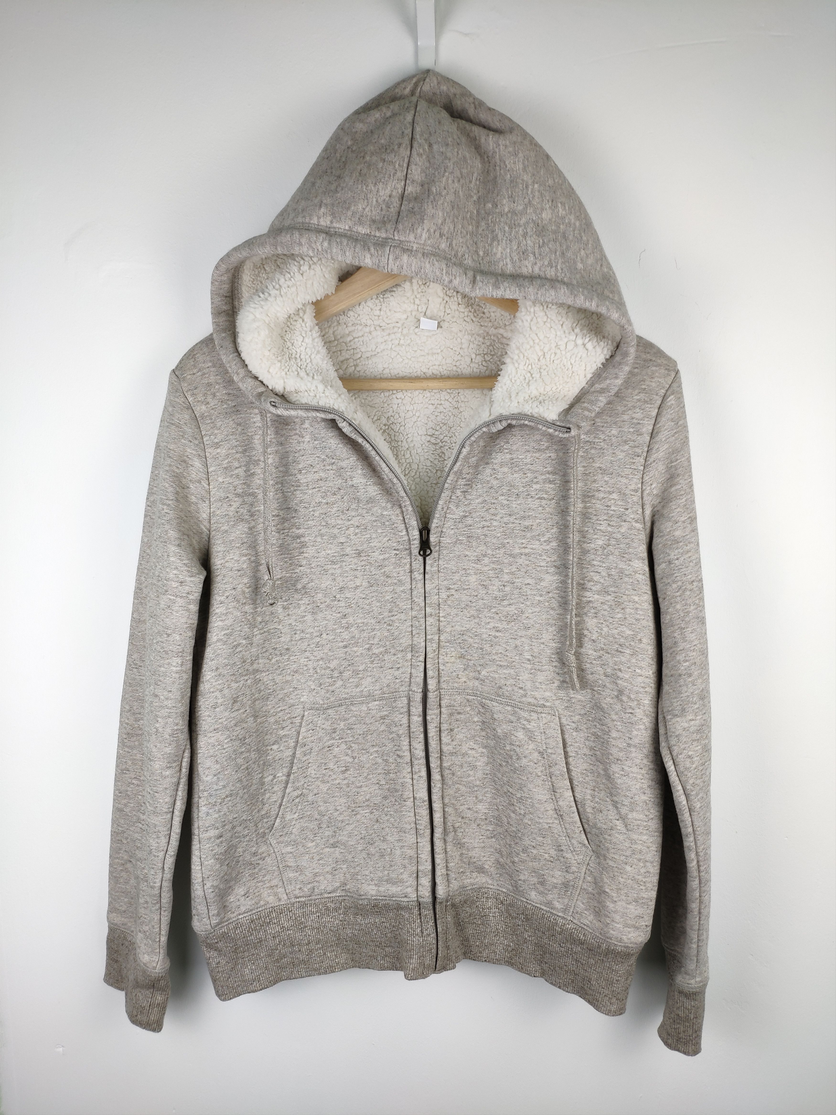 image of Uniqlo Hooded Jacket Lining Sherpa, Men's (Size Small)