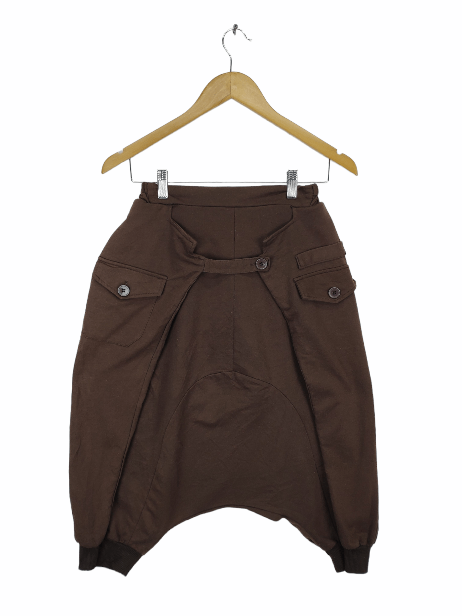 image of Avant Garde Steal Vintage Harem Pants Harajuku Fashion Style in Brown, Men's (Size 28)