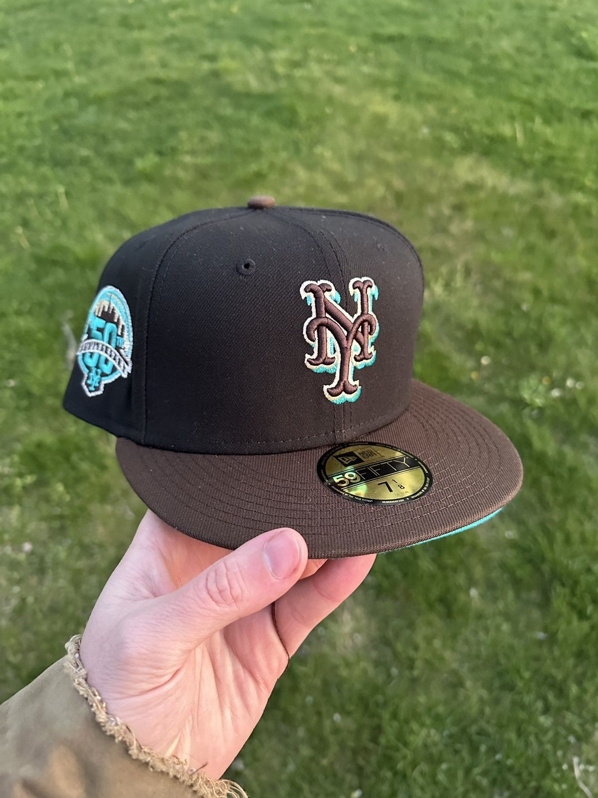 Hat Club × MyFitteds × New Era New York Mets Black Brown Mint Two Tone Fitted 7 1/8 Size ONE SIZE - 1 Thumbnail