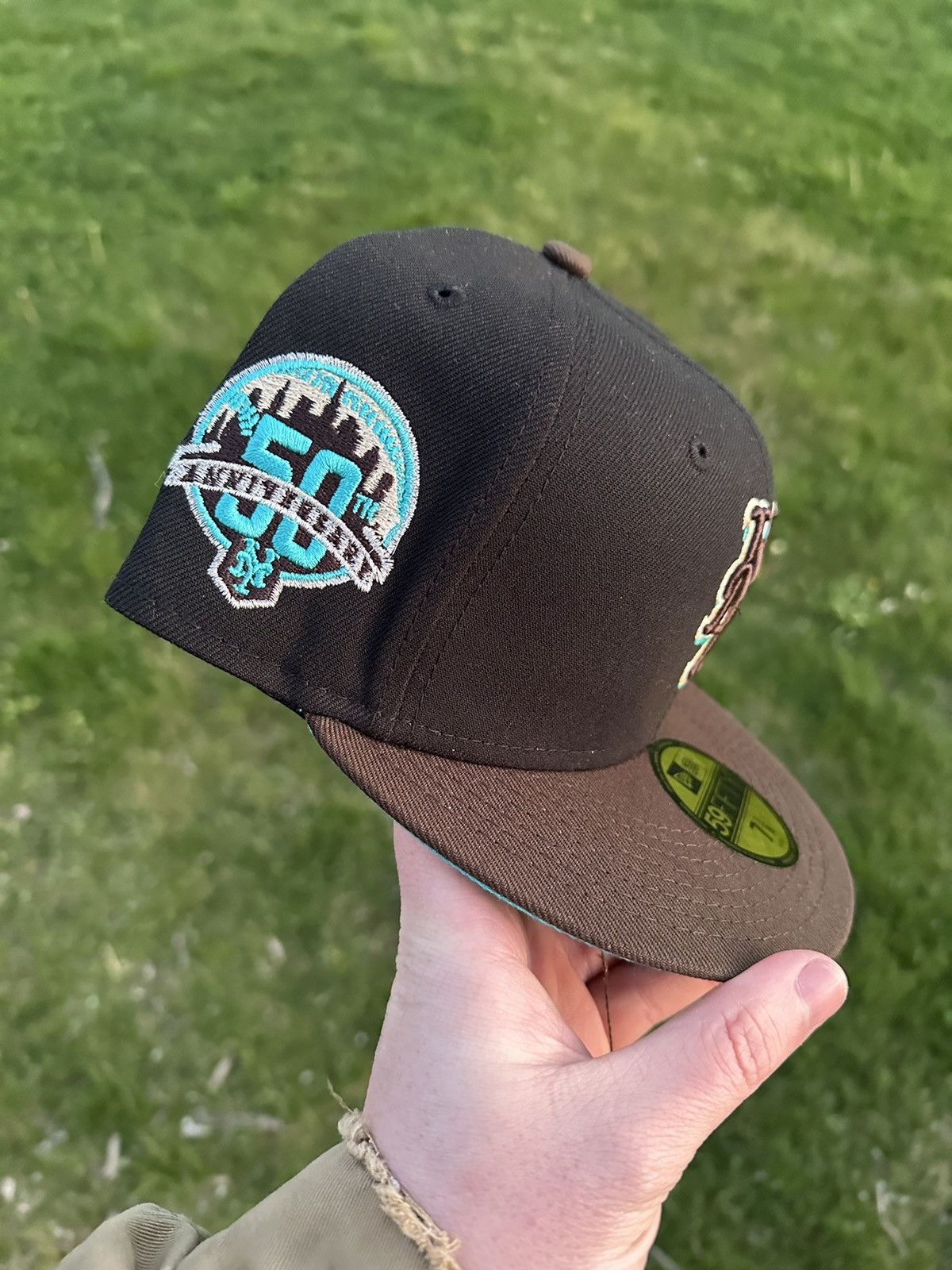 Hat Club × MyFitteds × New Era New York Mets Black Brown Mint Two Tone Fitted 7 1/8 Size ONE SIZE - 2 Thumbnail