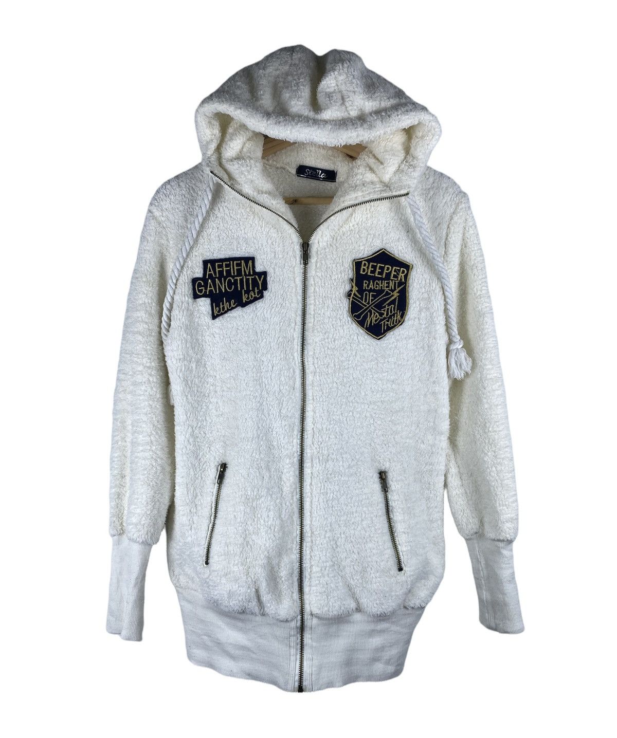 If Six Was Nine Vintage Bond Of Trust Skull By Stella Hoodie Sherpa Sweater Size US S / EU 44-46 / 1 - 2 Thumbnail
