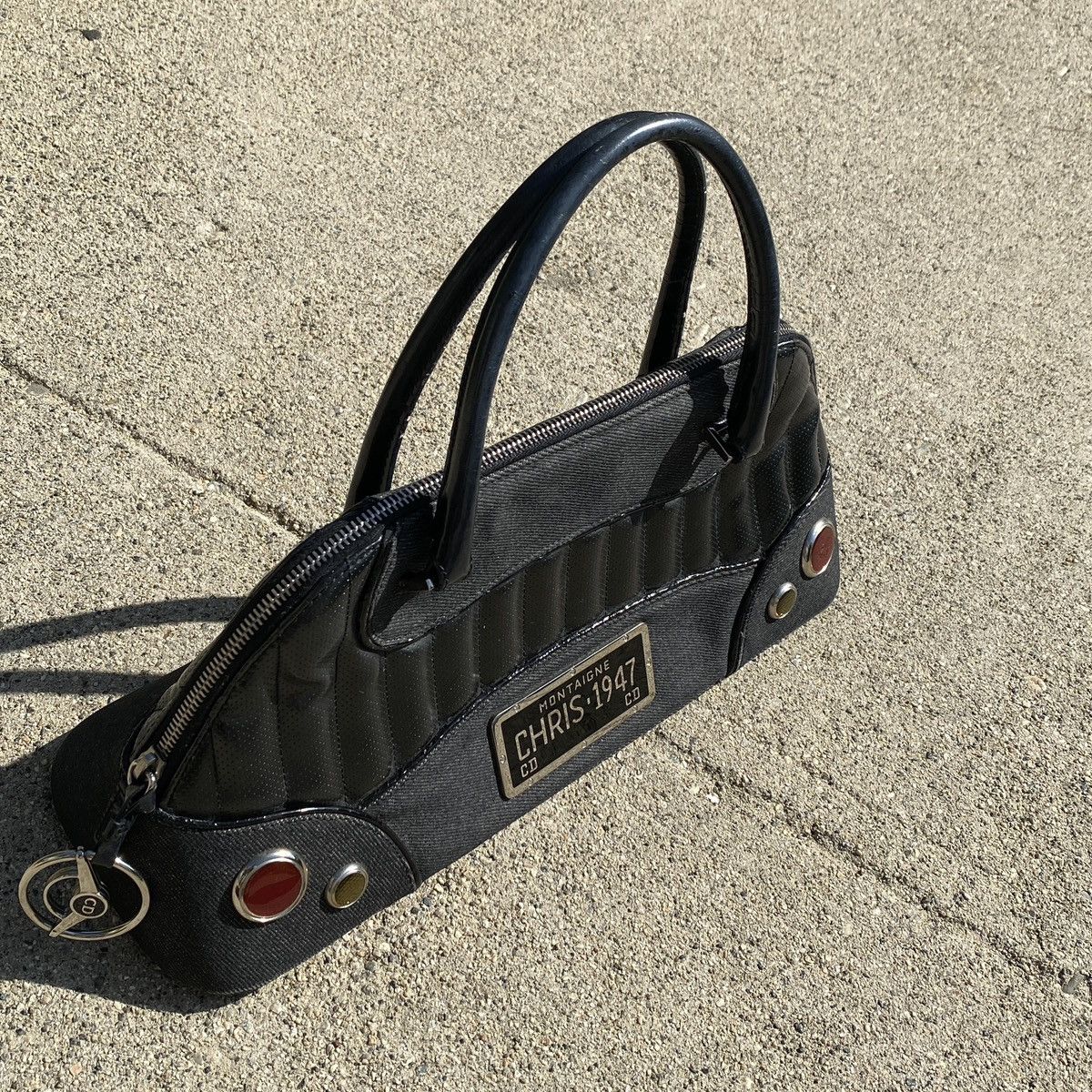 Dior × John Galliano × Vintage Dior 2001 Spring Montaigne Chris 1947 Black Handbag Size ONE SIZE - 1 Thumbnail