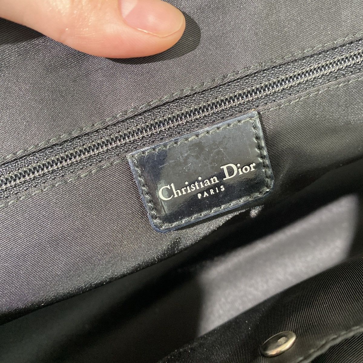 Dior × John Galliano × Vintage Dior 2001 Spring Montaigne Chris 1947 Black Handbag Size ONE SIZE - 6 Thumbnail