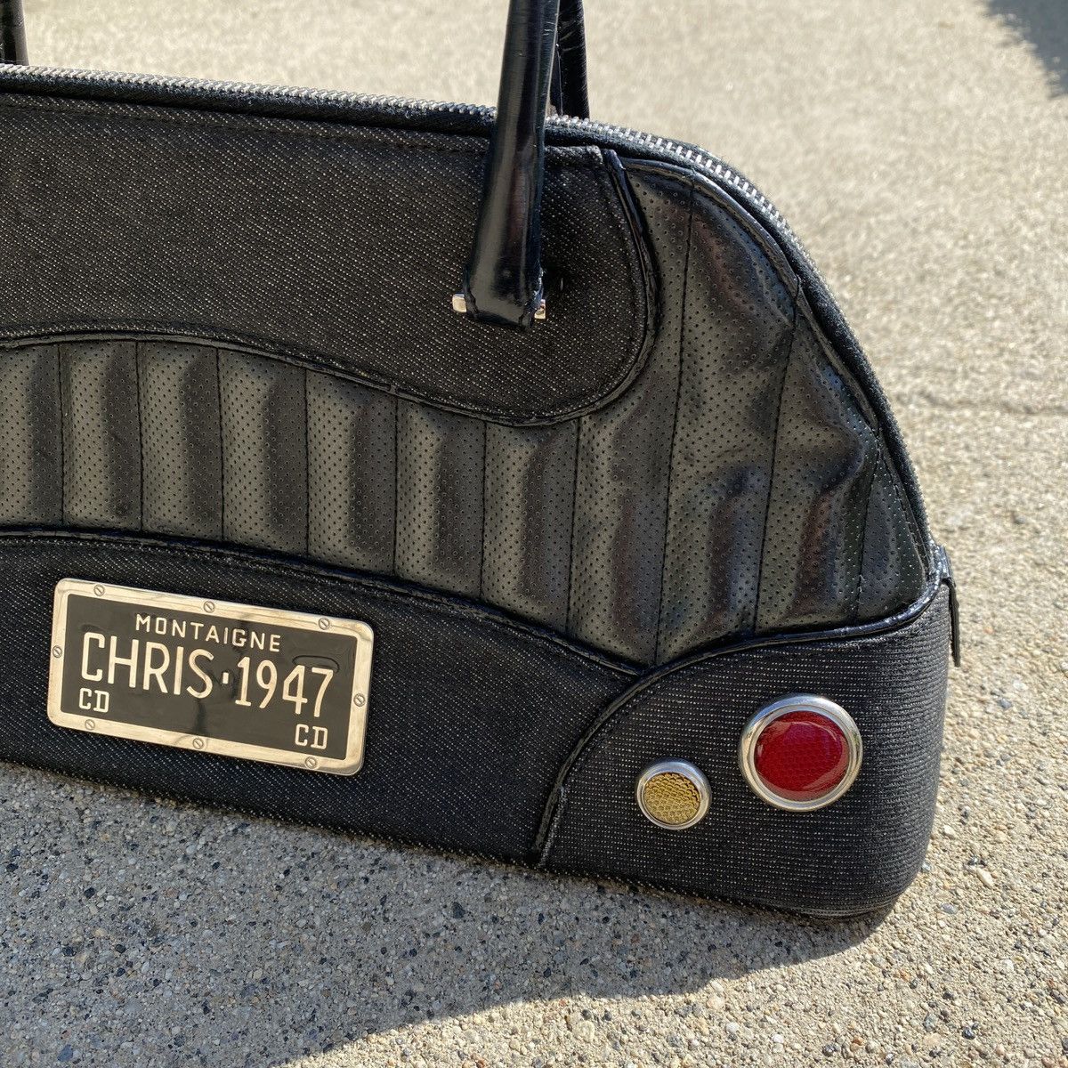 Dior × John Galliano × Vintage Dior 2001 Spring Montaigne Chris 1947 Black Handbag Size ONE SIZE - 3 Thumbnail