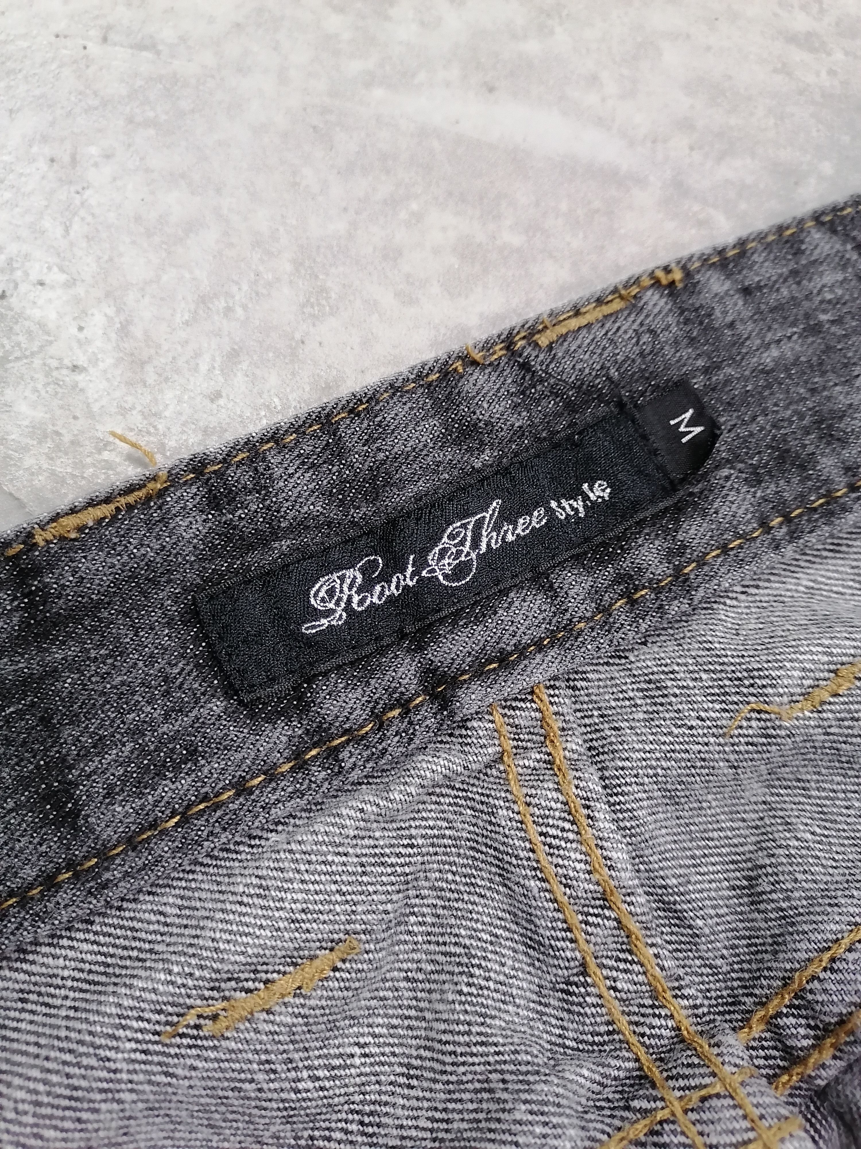 Japanese Brand Root Three Style Claw Mark Distressed Denim Pants Size US 30 / EU 46 - 8 Thumbnail