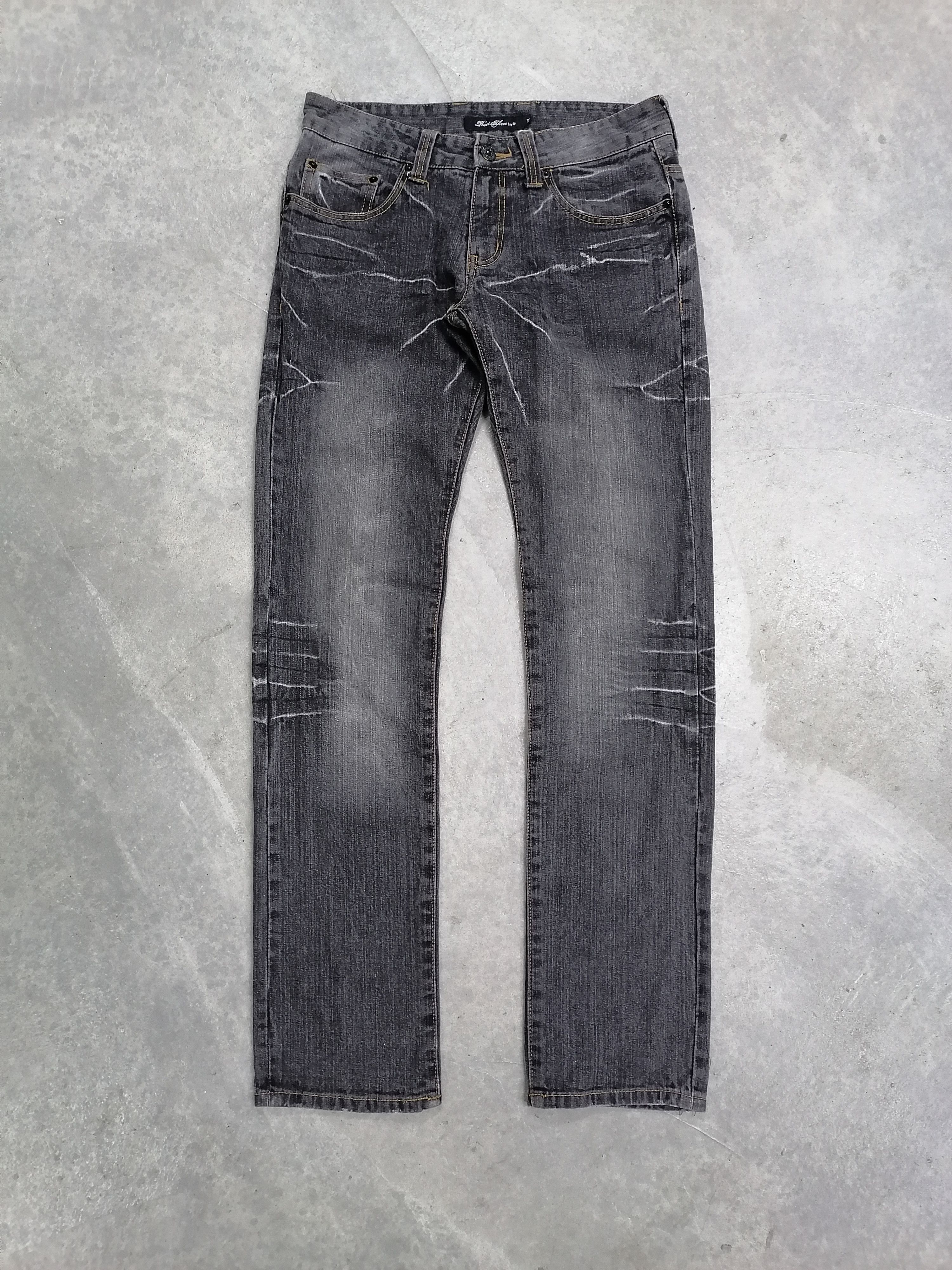 Japanese Brand Root Three Style Claw Mark Distressed Denim Pants Size US 30 / EU 46 - 2 Thumbnail