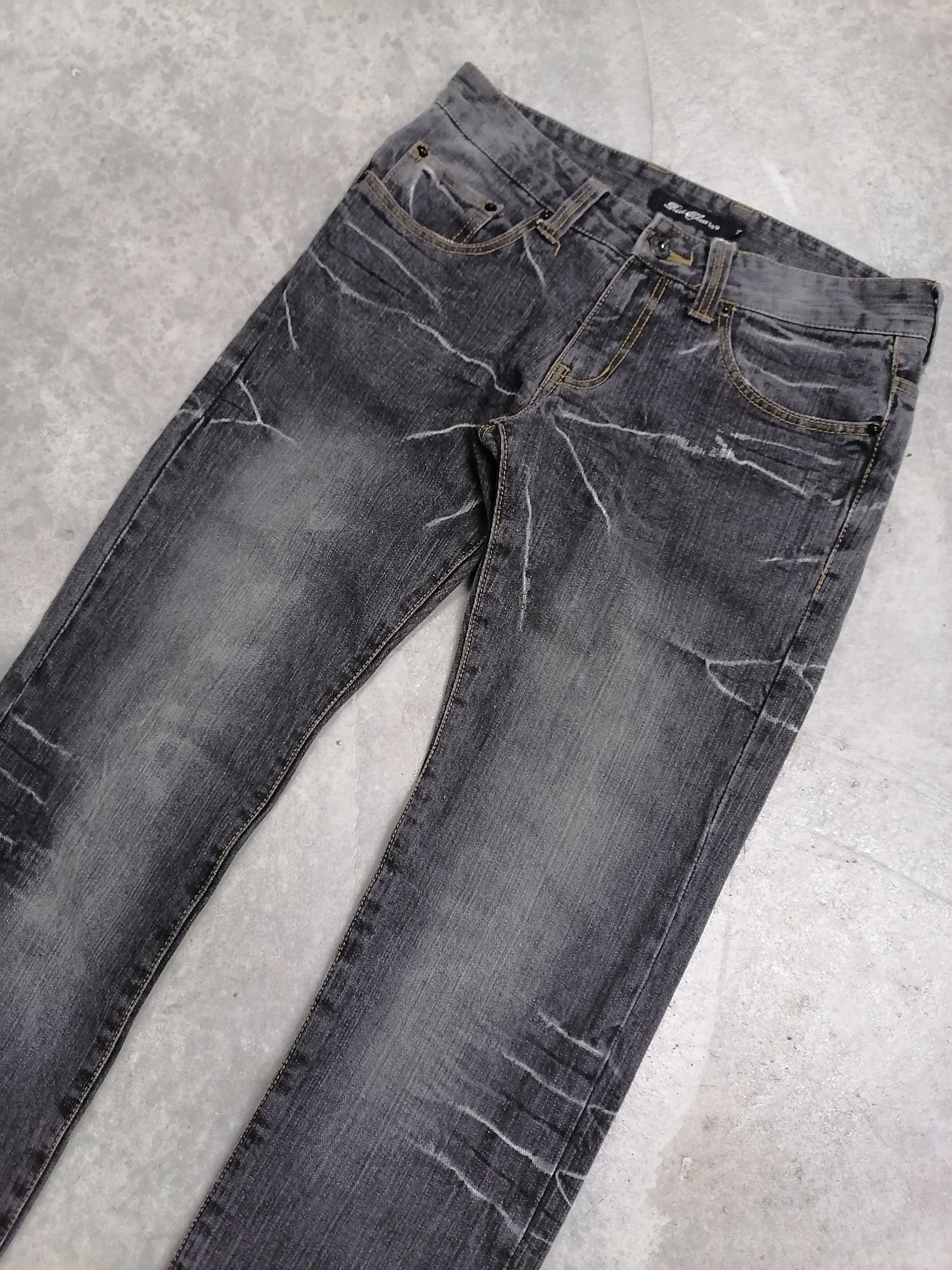 Japanese Brand Root Three Style Claw Mark Distressed Denim Pants Size US 30 / EU 46 - 4 Thumbnail