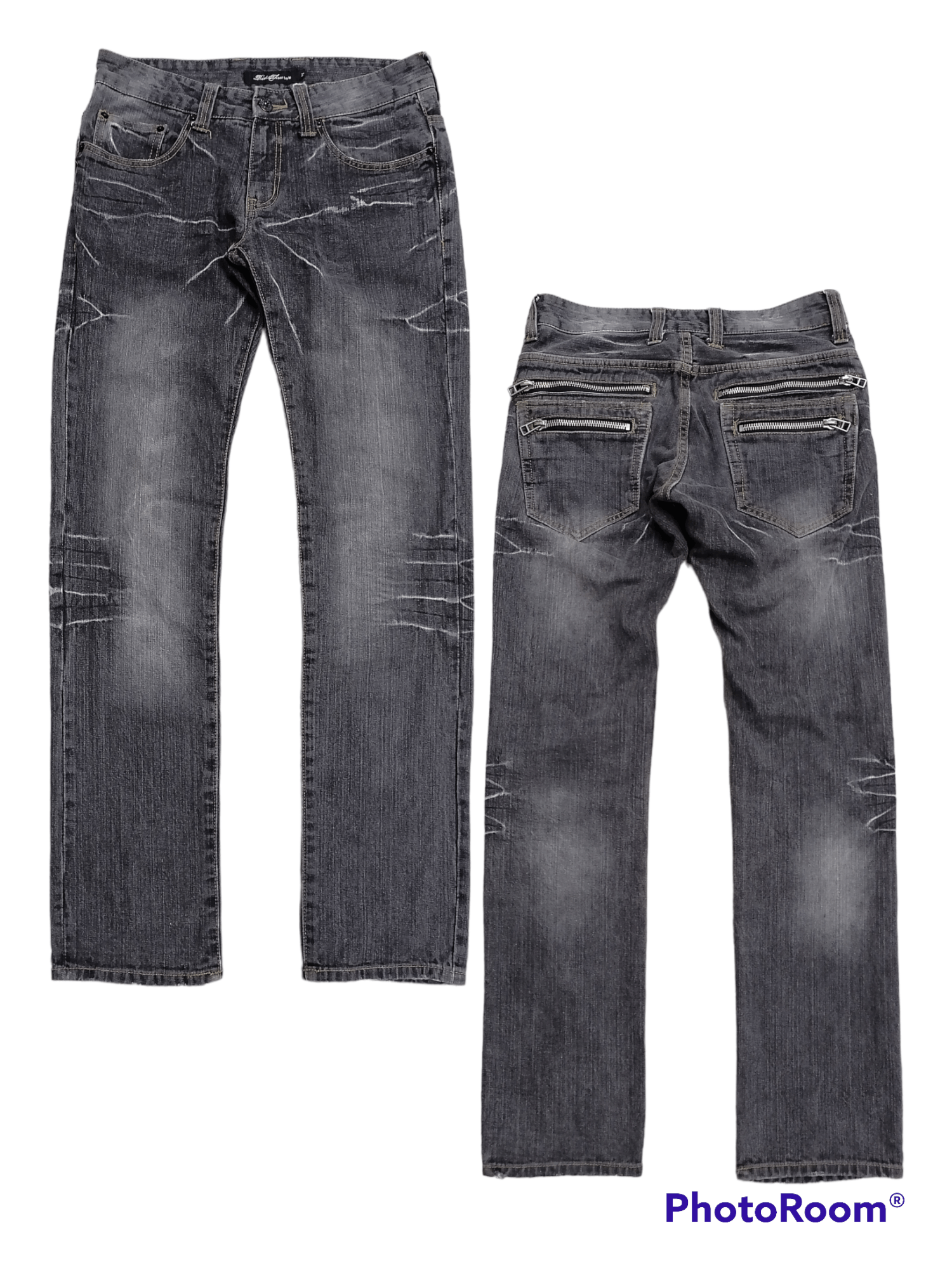 Japanese Brand Root Three Style Claw Mark Distressed Denim Pants Size US 30 / EU 46 - 1 Thumbnail