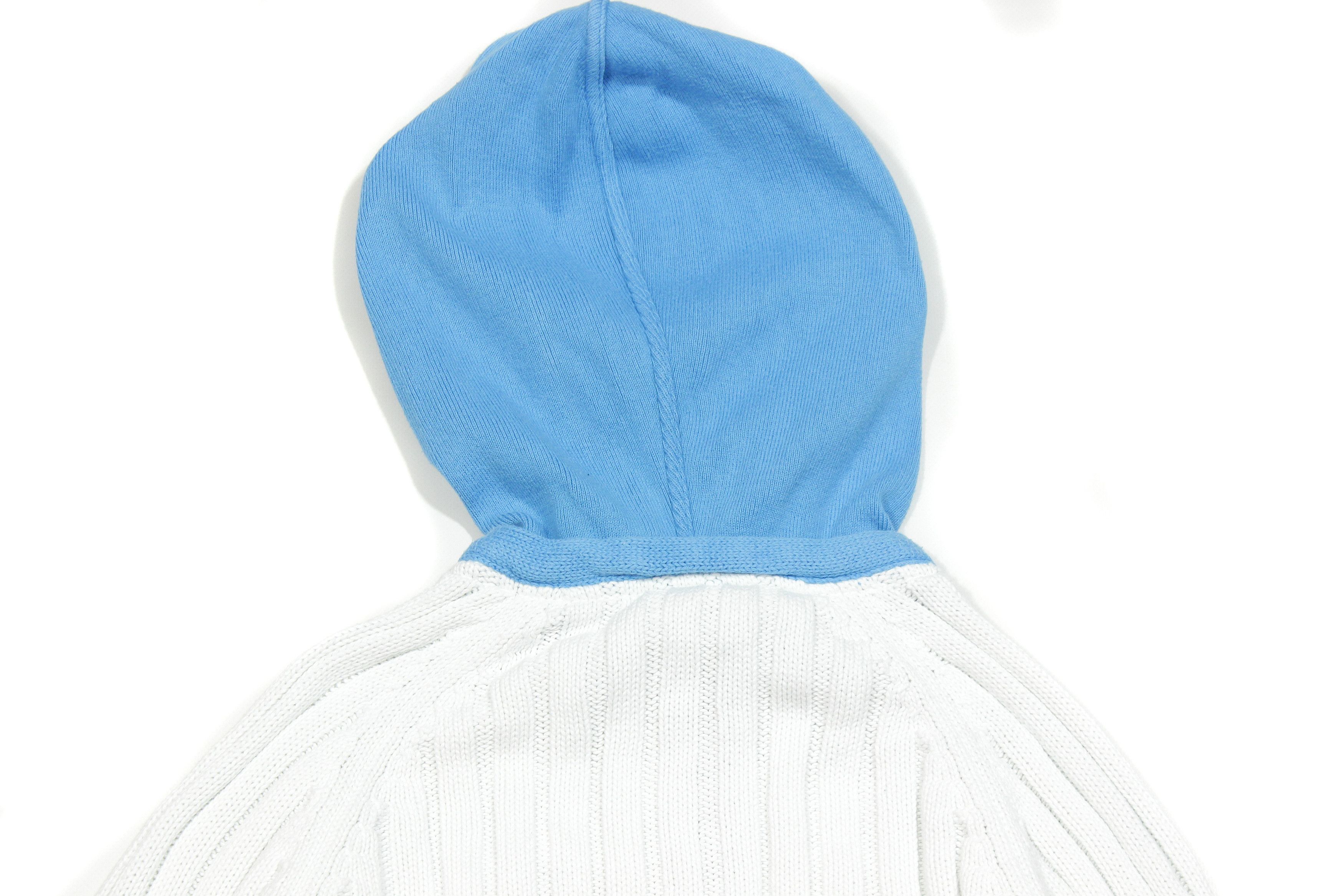 Versace 90S Logo Ribbed Hood Sweater Vintage Size XL / US 12-14 / IT 48-50 - 4 Thumbnail
