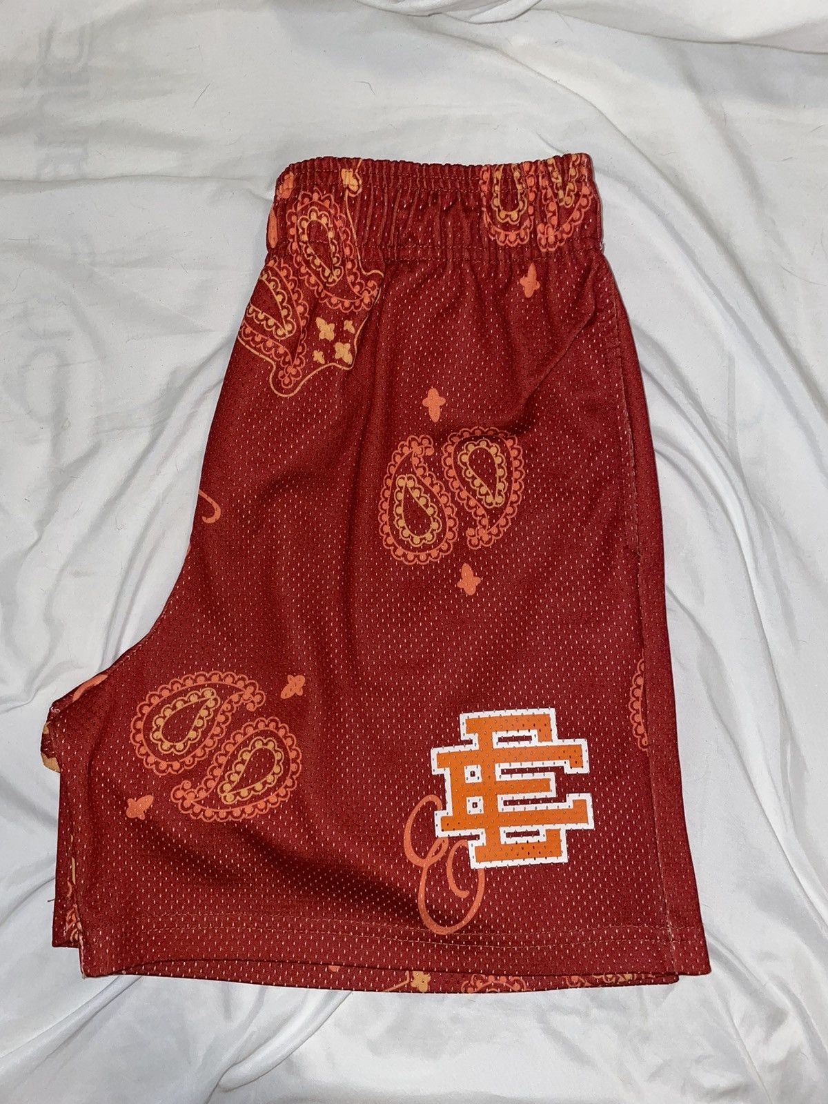 Eric Emanuel Eric Emanuel EE Basic Paisley Short LARGE Red/Orange/White Size US 32 / EU 48 - 1 Thumbnail