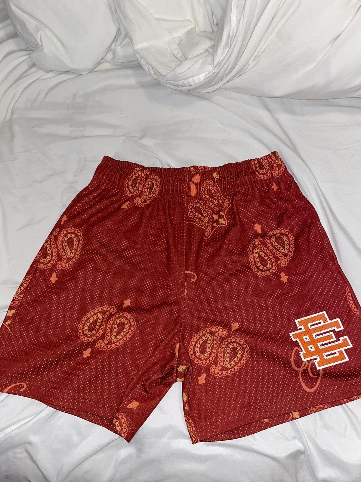 Eric Emanuel Eric Emanuel EE Basic Paisley Short LARGE Red/Orange/White Size US 32 / EU 48 - 2 Thumbnail