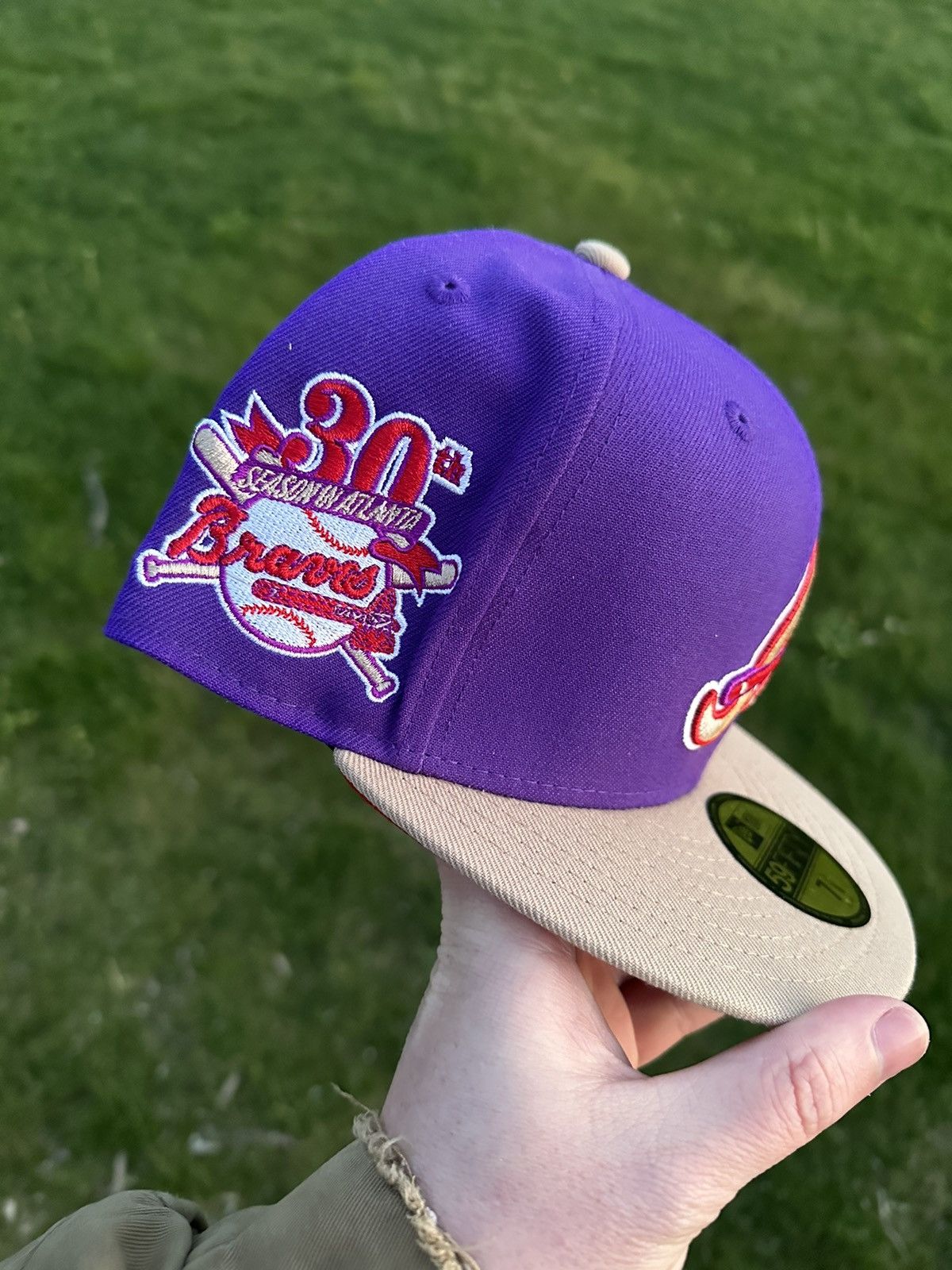 New Era Atlanta Braves Purple Two Tone Fitted 7 1/8 | Grailed