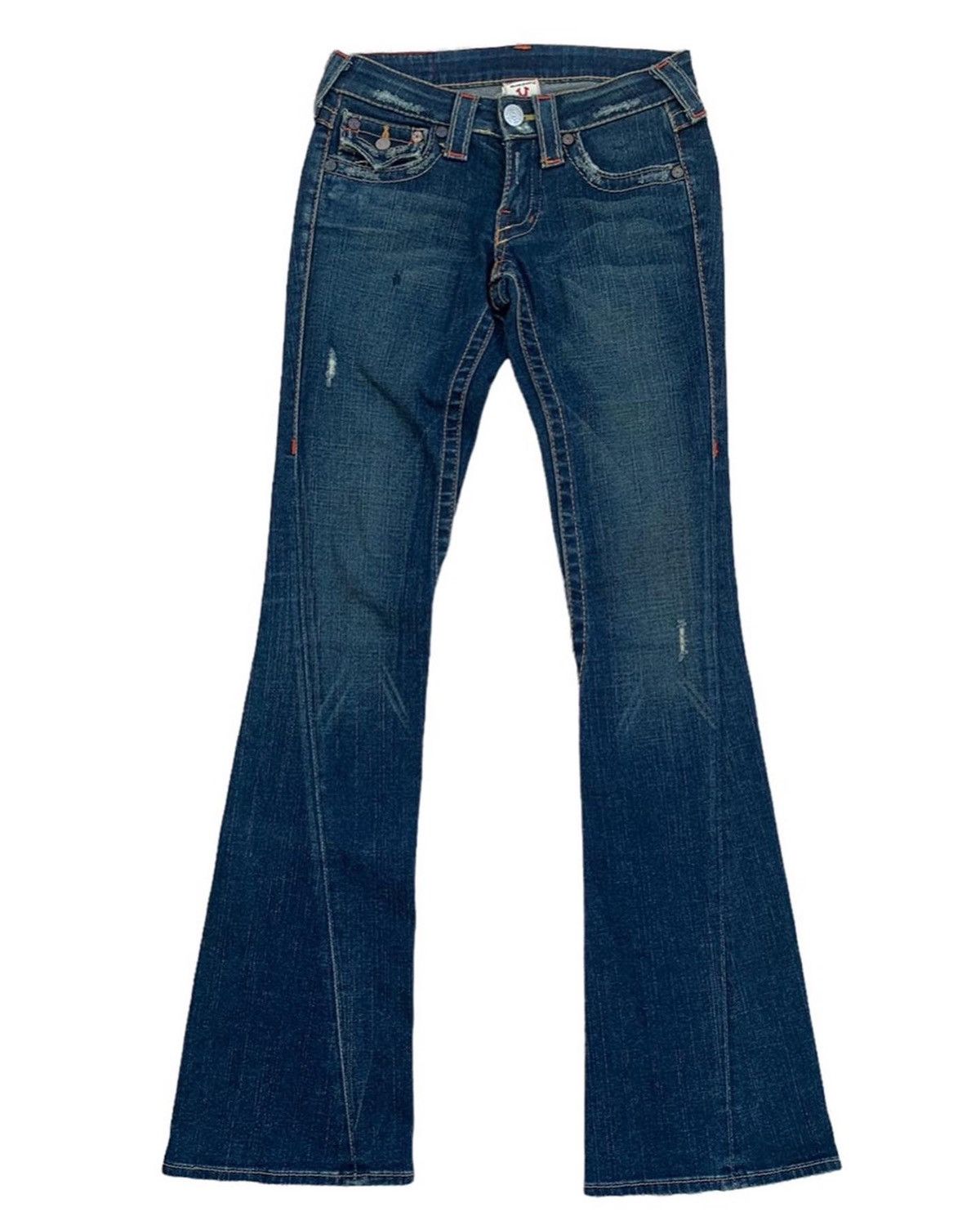 True Religion Early 00’s True Religion Flared Leg Low-Rise Jeans Size 28" / US 6 / IT 42 - 3 Thumbnail