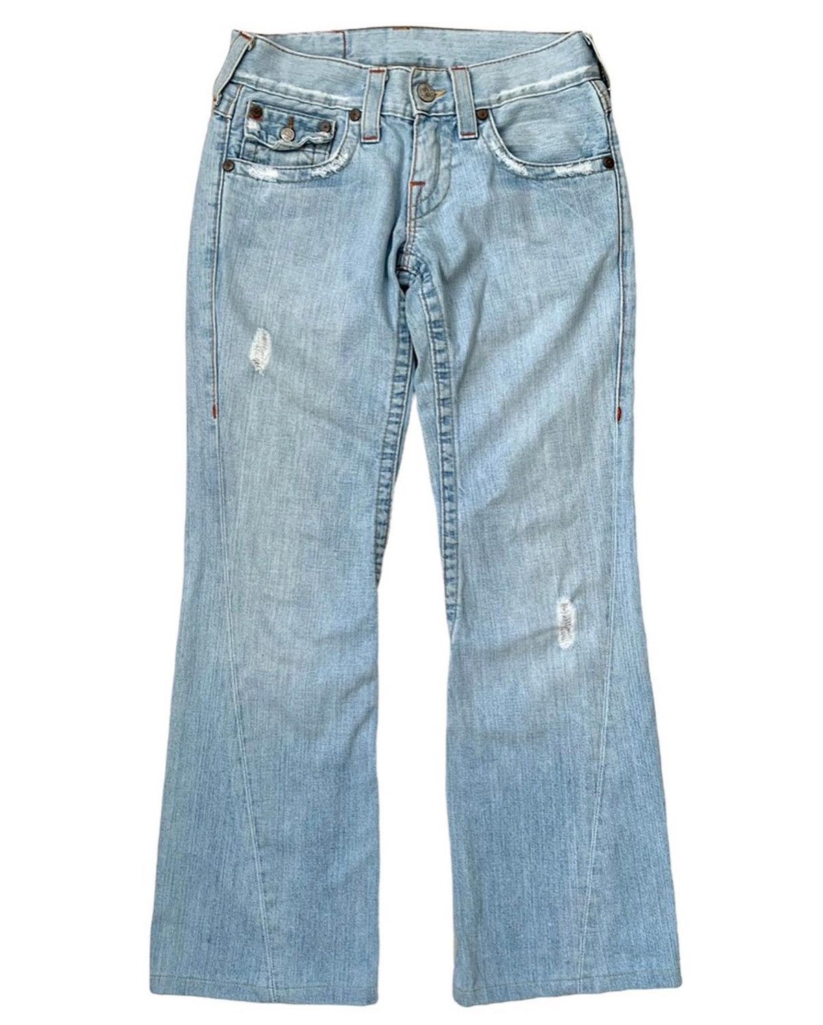 True Religion Early 00’s True Religion Flared Leg Low-Rise Jeans Size 31" - 3 Thumbnail