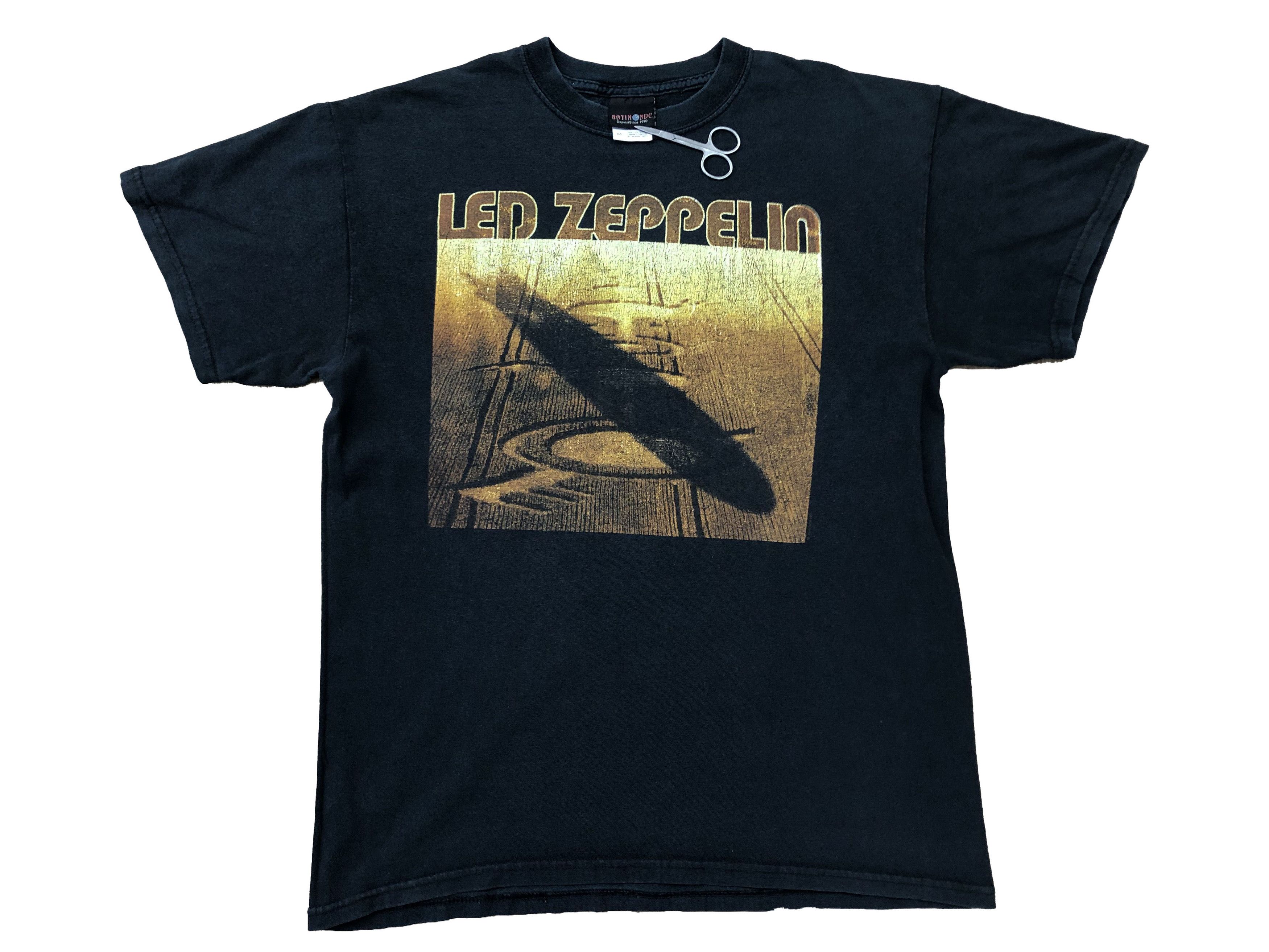 Band Tees × Led Zeppelin × Vintage Vintage Led Zeppelin Band Tee Rare Shirt Y2K Hype Drill Size US M / EU 48-50 / 2 - 1 Thumbnail