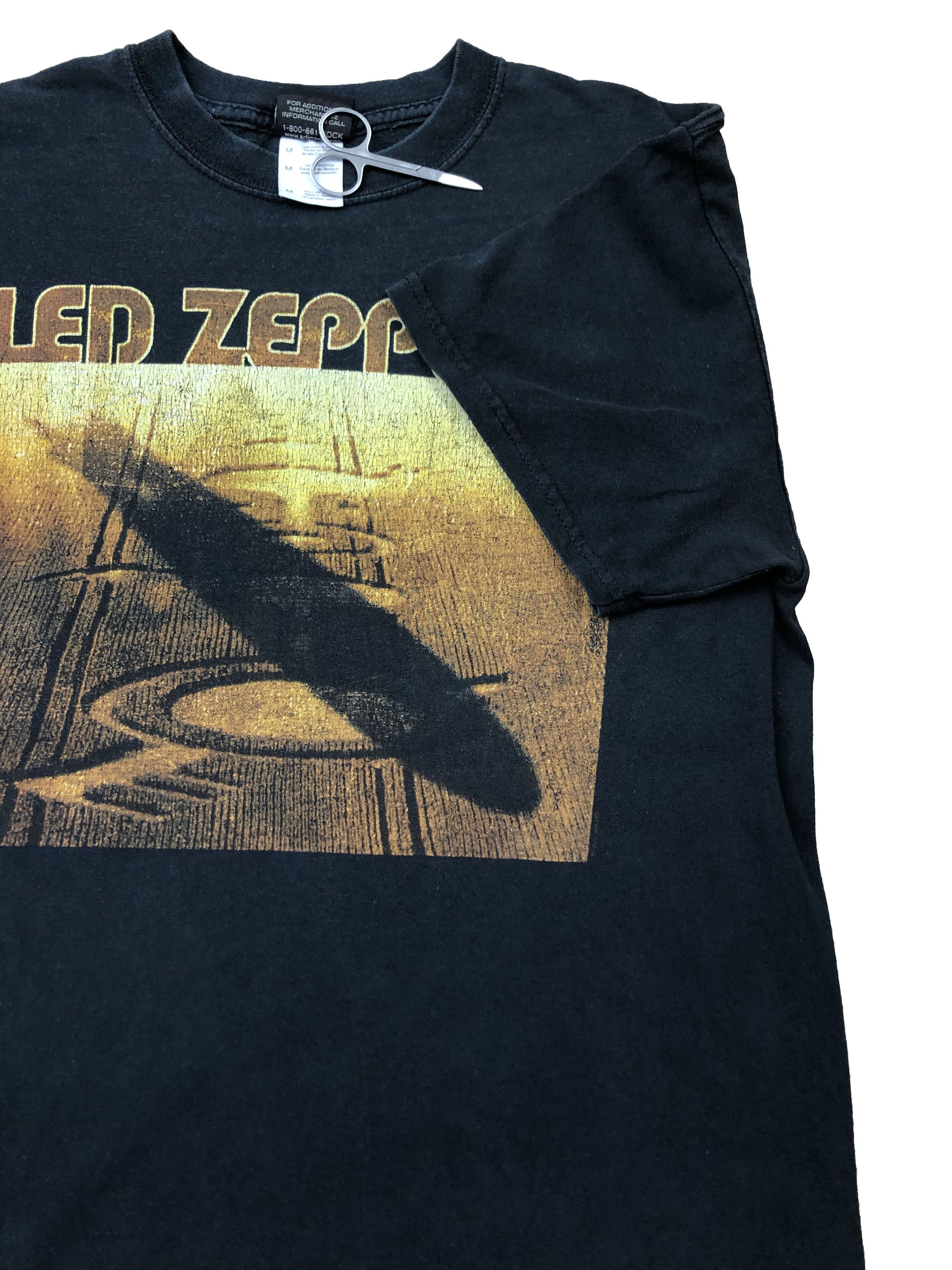 Band Tees × Led Zeppelin × Vintage Vintage Led Zeppelin Band Tee Rare Shirt Y2K Hype Drill Size US M / EU 48-50 / 2 - 2 Thumbnail
