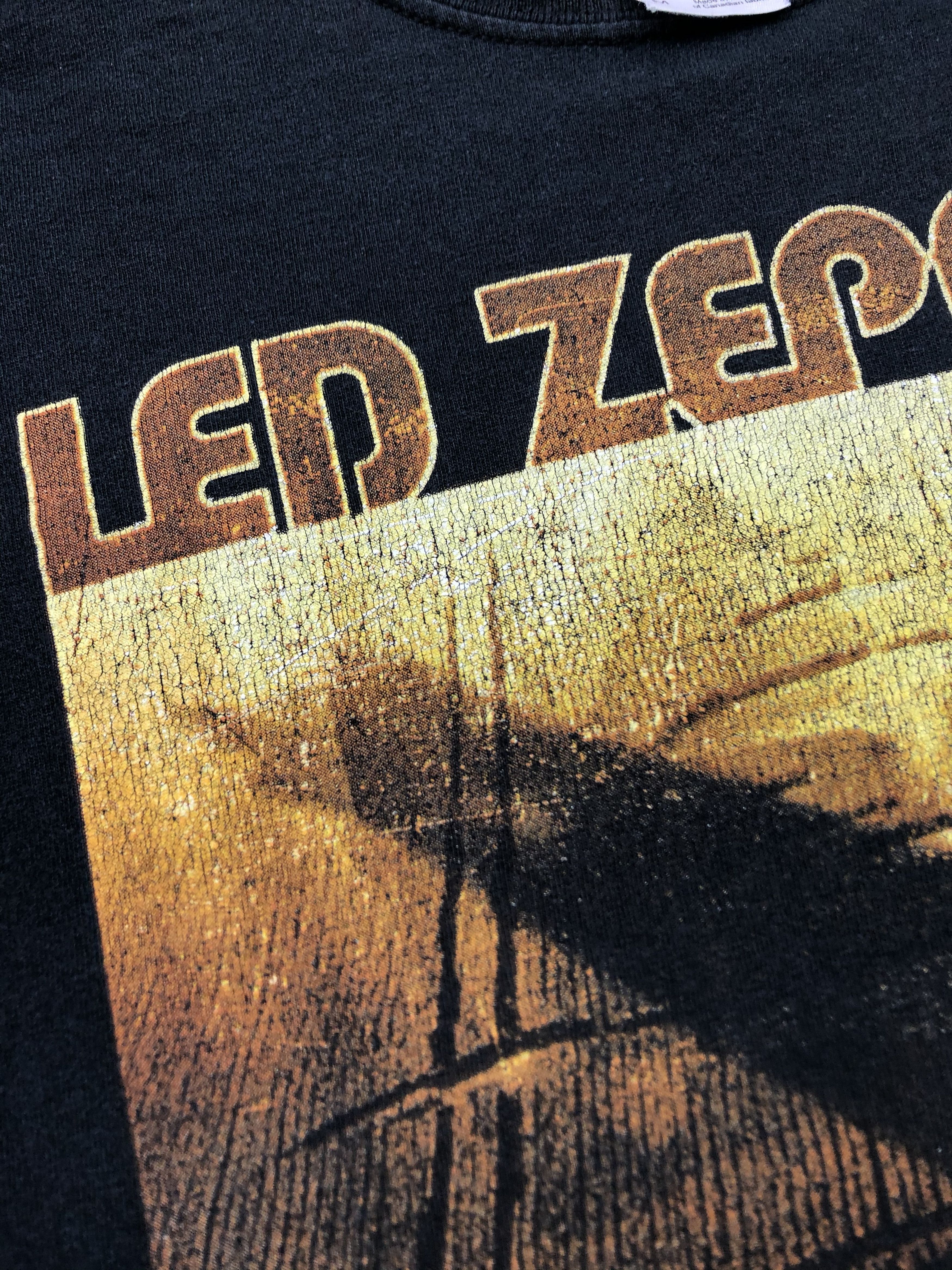 Band Tees × Led Zeppelin × Vintage Vintage Led Zeppelin Band Tee Rare Shirt Y2K Hype Drill Size US M / EU 48-50 / 2 - 8 Thumbnail